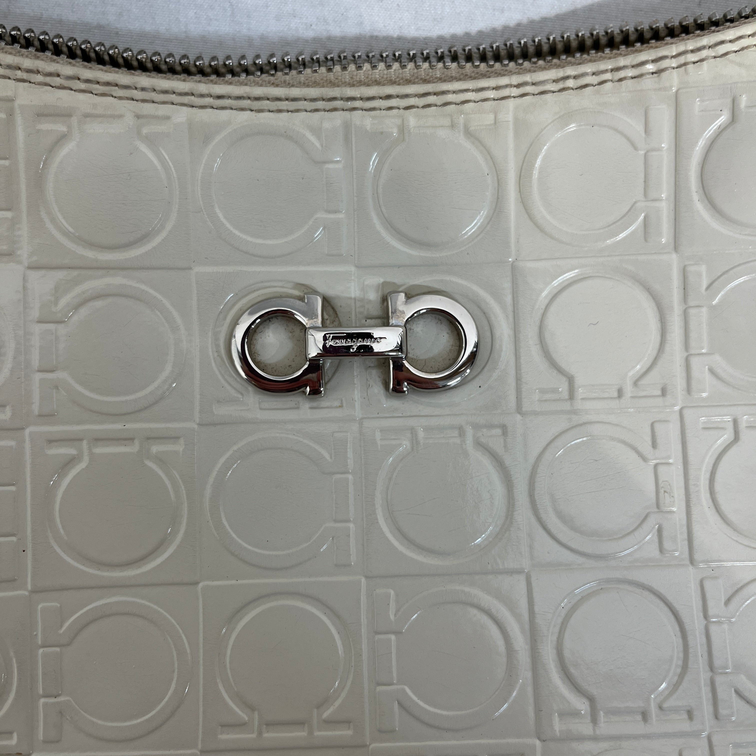 Salvatore Ferragamo/Hand Bag/Monogram/Leather/WHT/AU21 B472 view 5