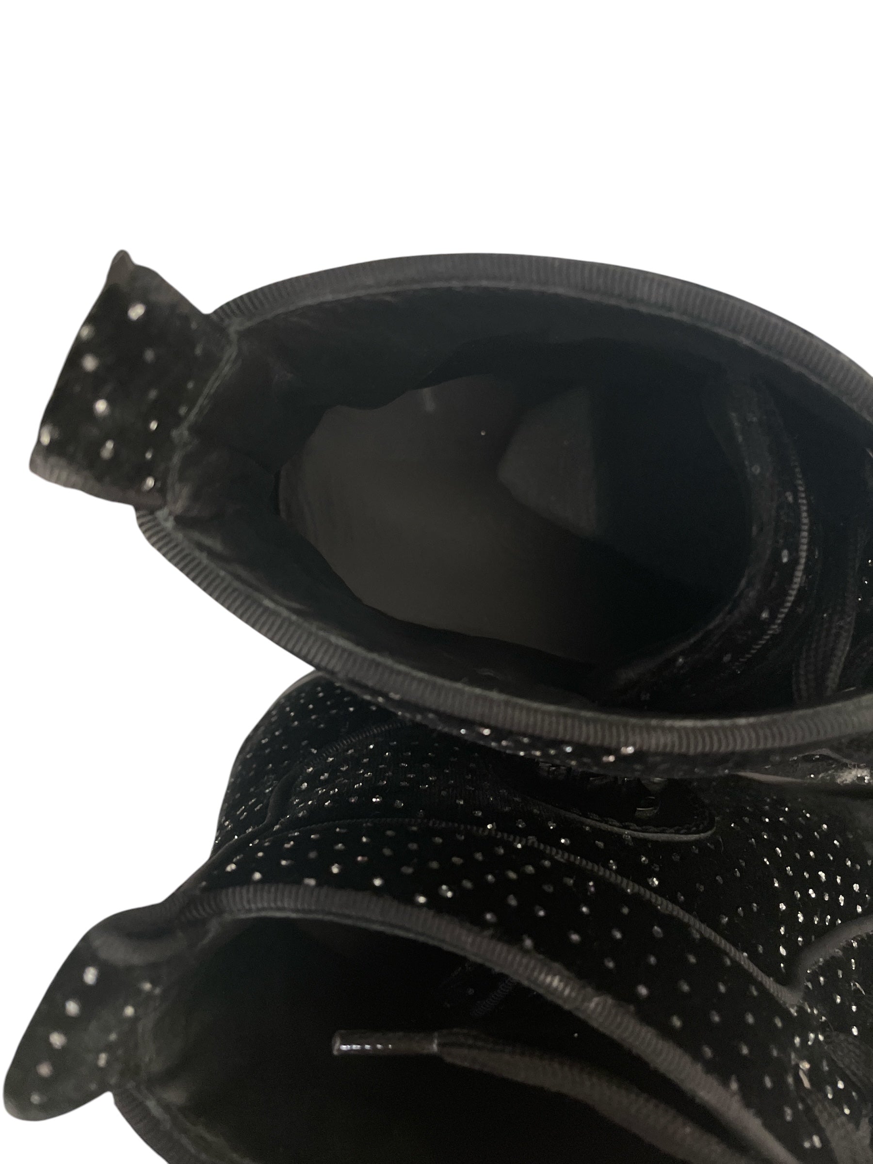 Christian Louboutin/Hi-Sneakers/EU 41/Iridescent/Velour/BLK/GLITTER DOT PATTERN view 3
