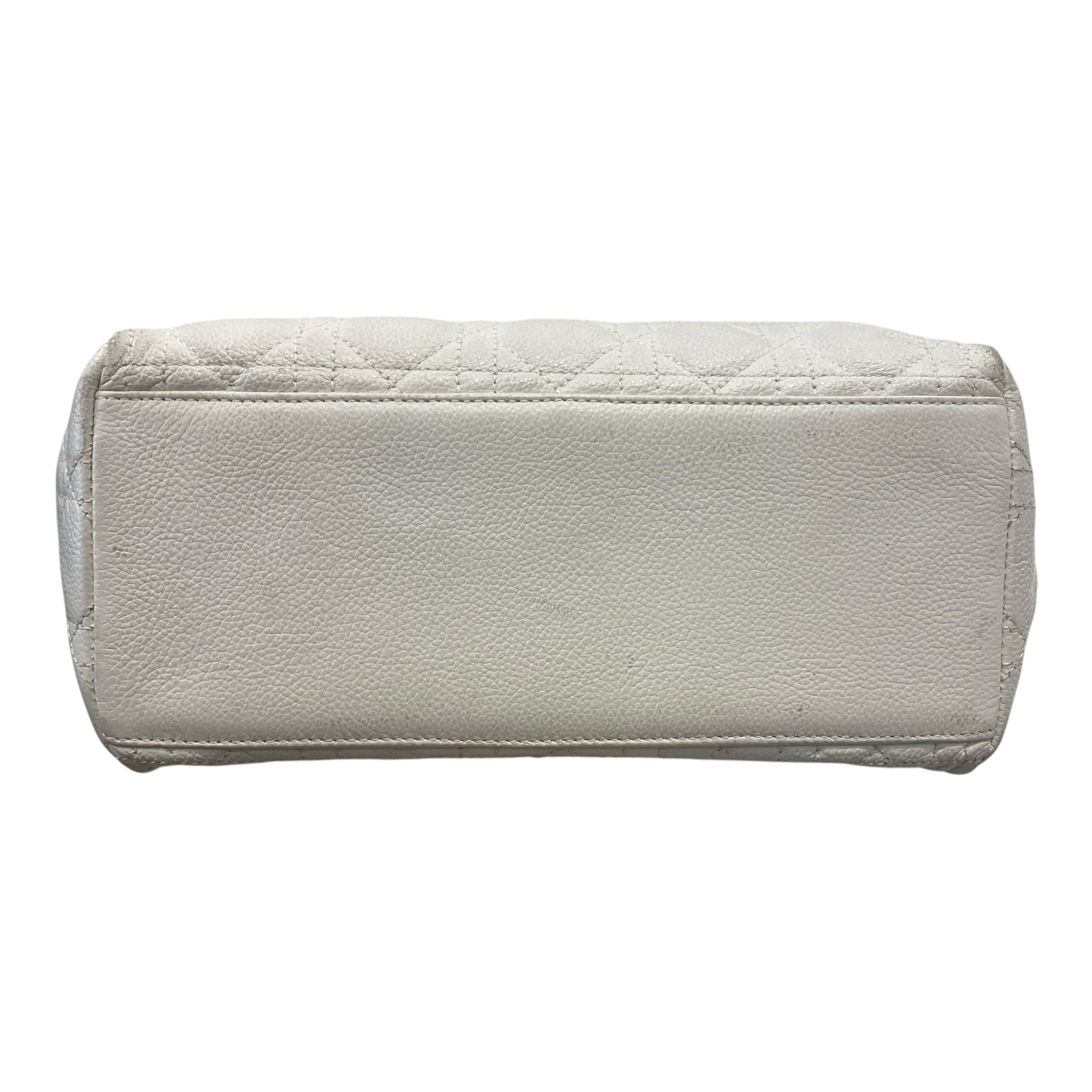 Christian Dior/Hand Bag/Lambskin/WHT/lady dior gold g2jm39t view 3