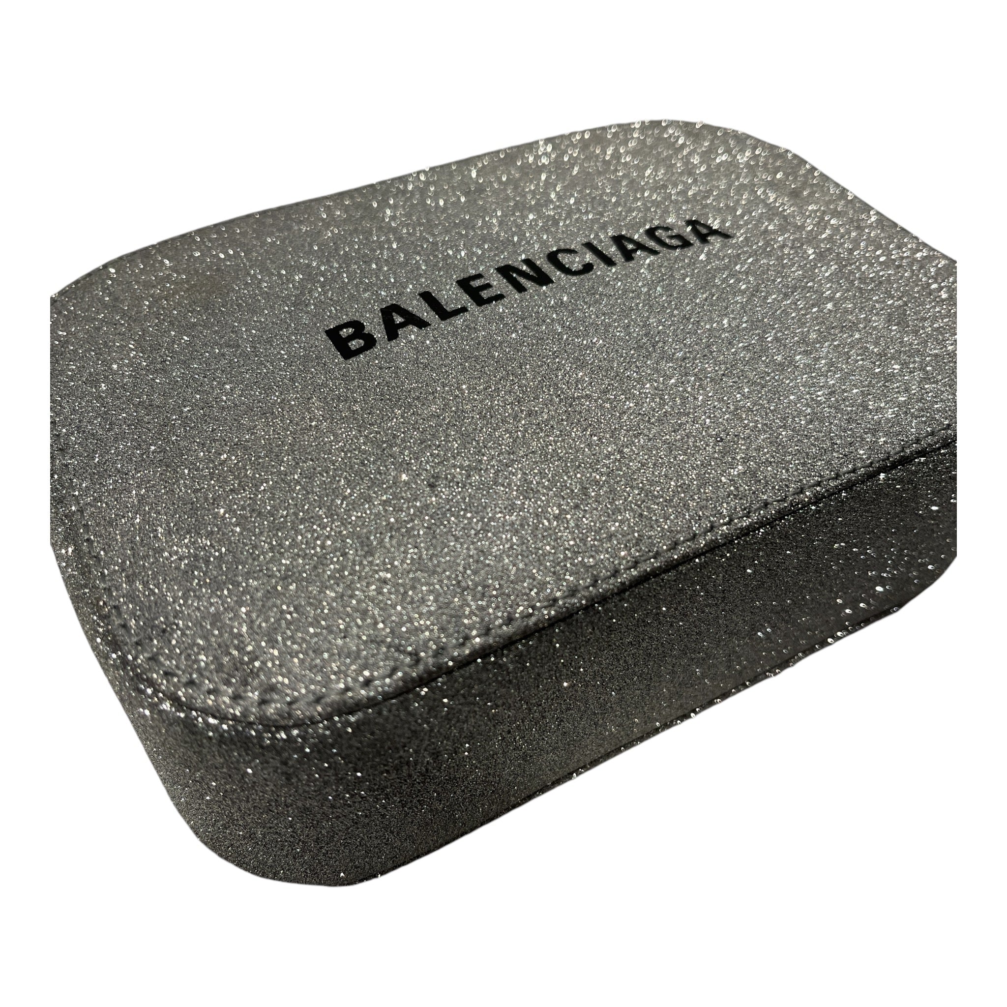 BALENCIAGA/Cross Body Bag/Leather/SLV/glitter silver view 6