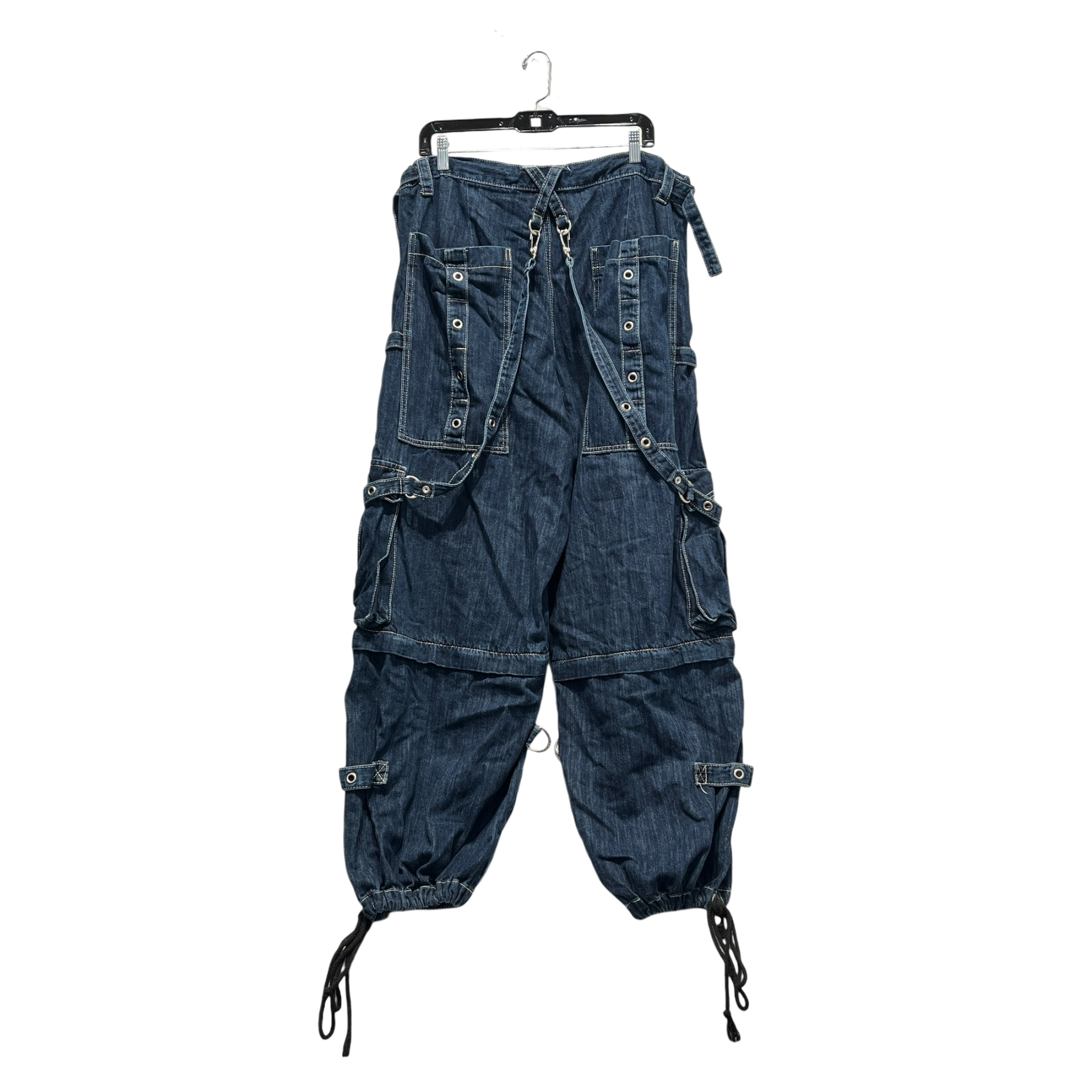 TRIPP NYC/Wide Leg Pants/XL/Cotton/BLU/SILVER HARDWARE view 2