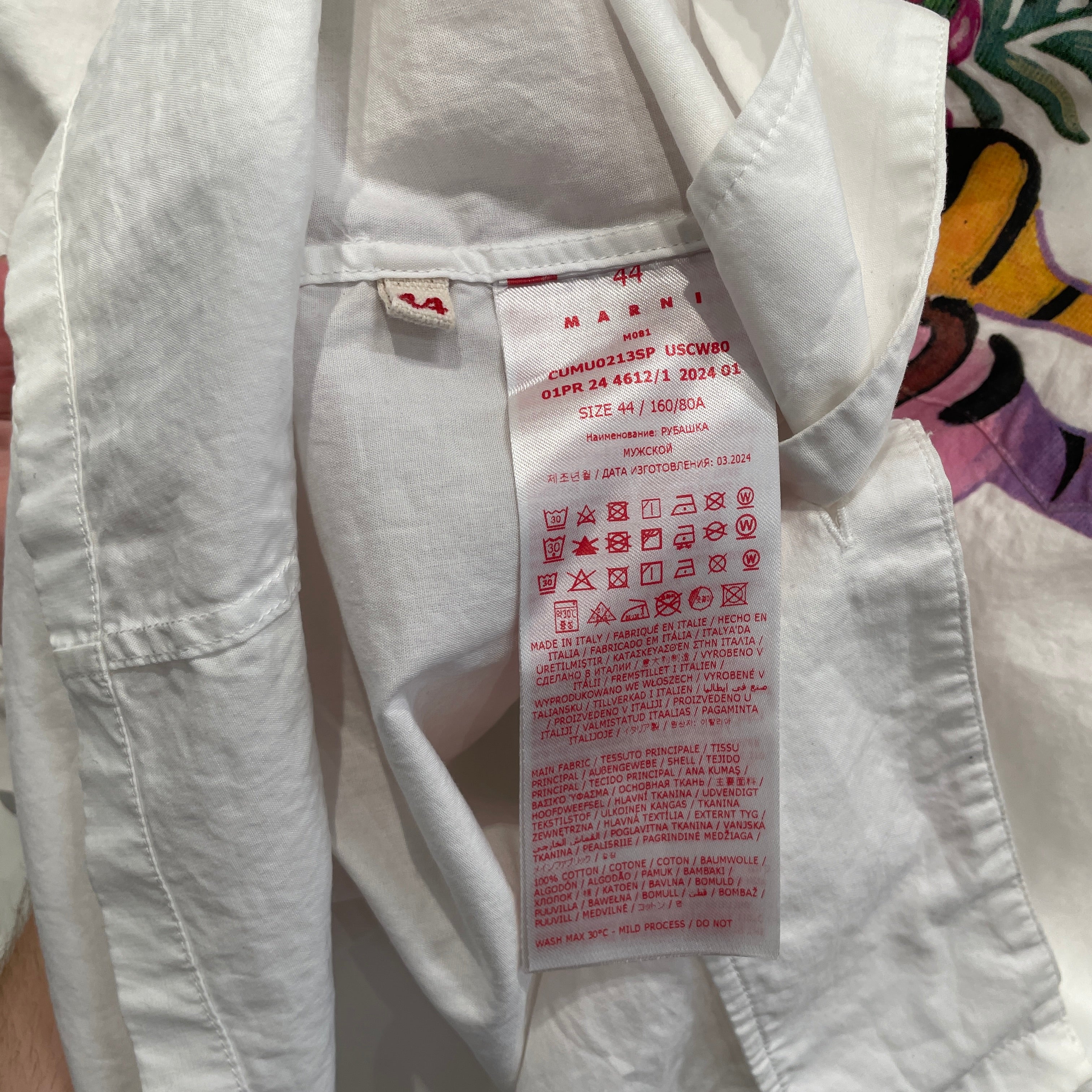 MARNI/SS Shirt/44/Cotton/WHT/Graphic/CUDDLY KITTEN GRAPHIC view 4