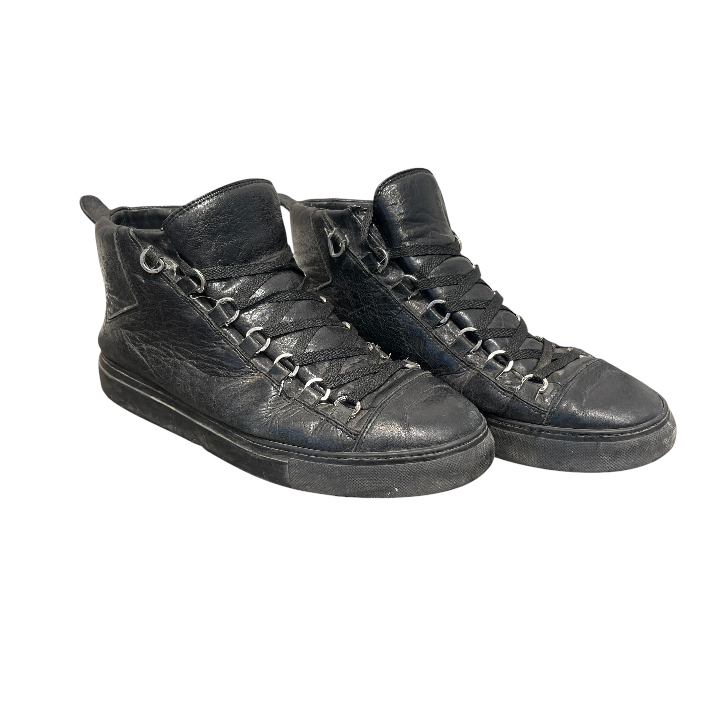 BALENCIAGA/Hi-Sneakers/EU 41/Leather/BLK/Balenciaga Arenas view 1