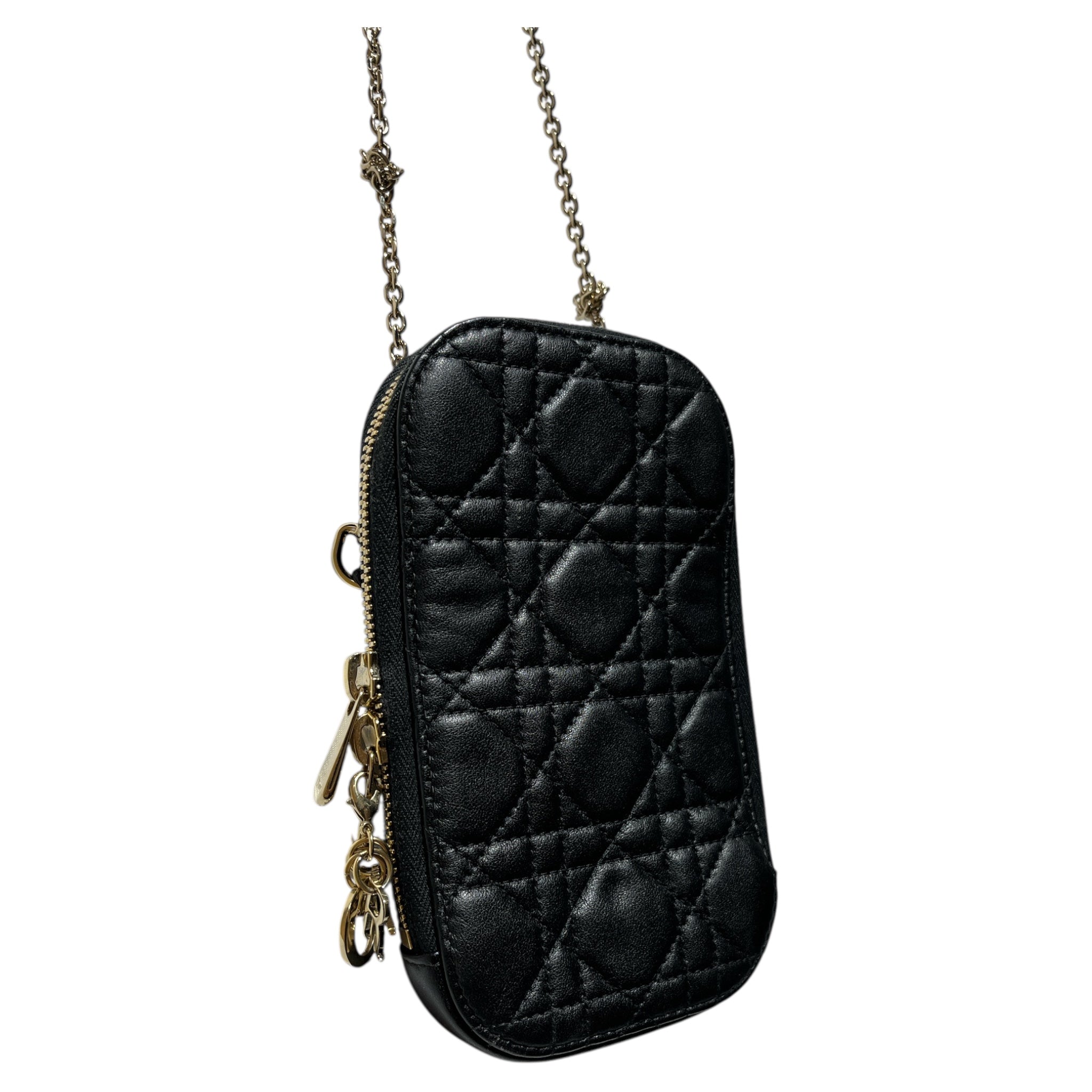 Christian Dior/Cross Body Bag/Leather/BLK/MINI CROSSBODY view 2