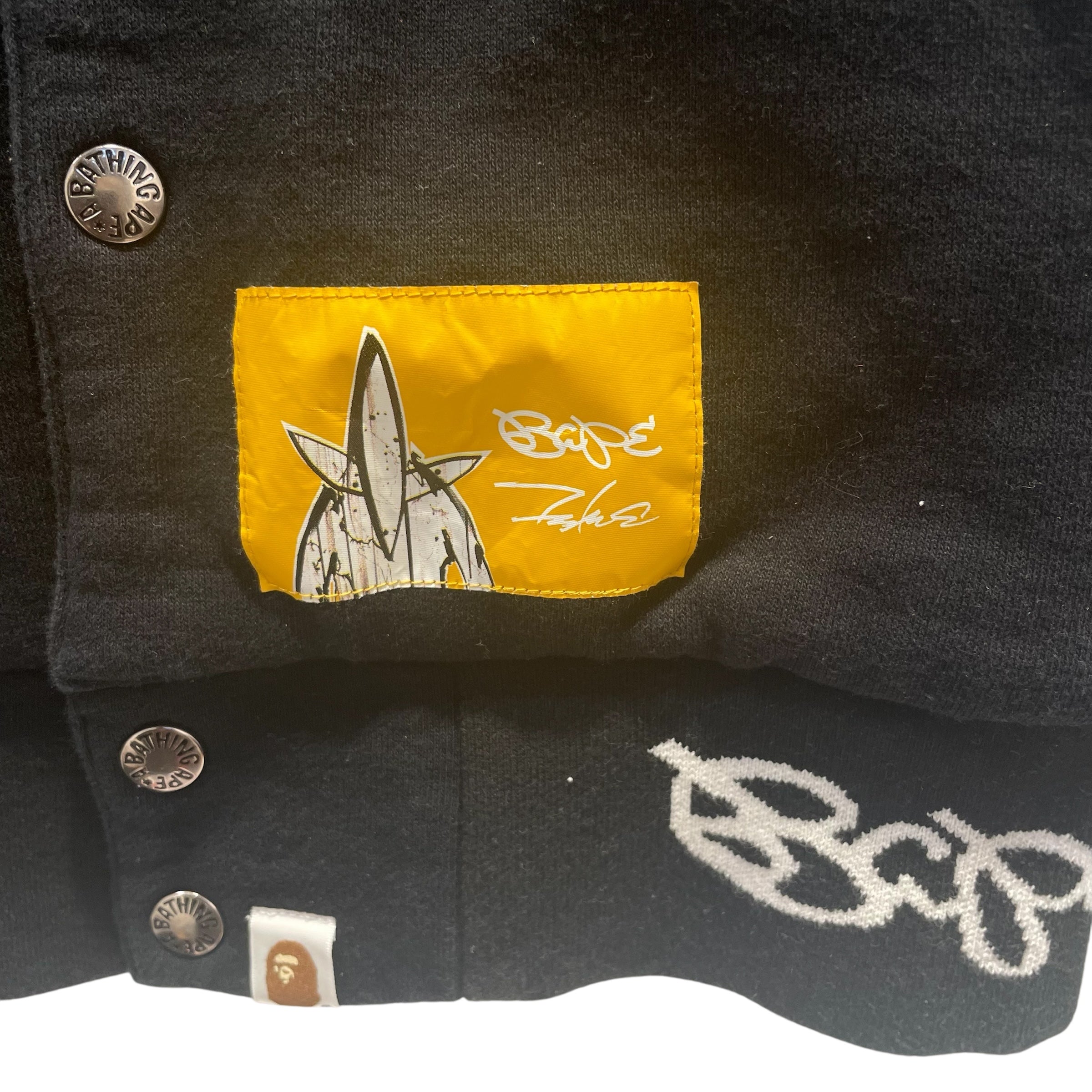 A BATHING APE/Jacket/L/Cotton/BLK/BAPE JKT PATCHES FLAG view 3