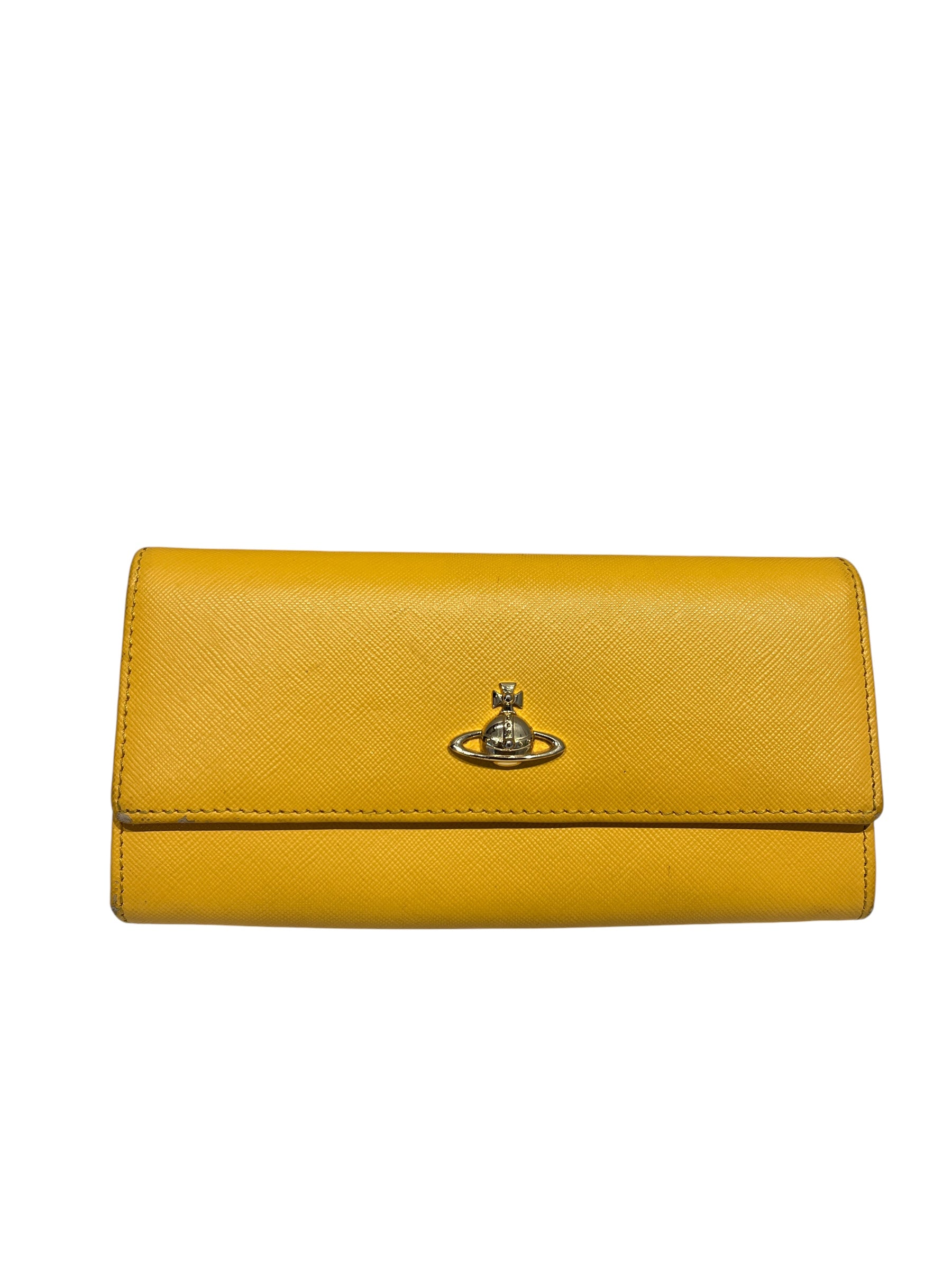 Vivienne Westwood/Long Wallet/Leather/YEL/L's/MEDEMBLEM view 1