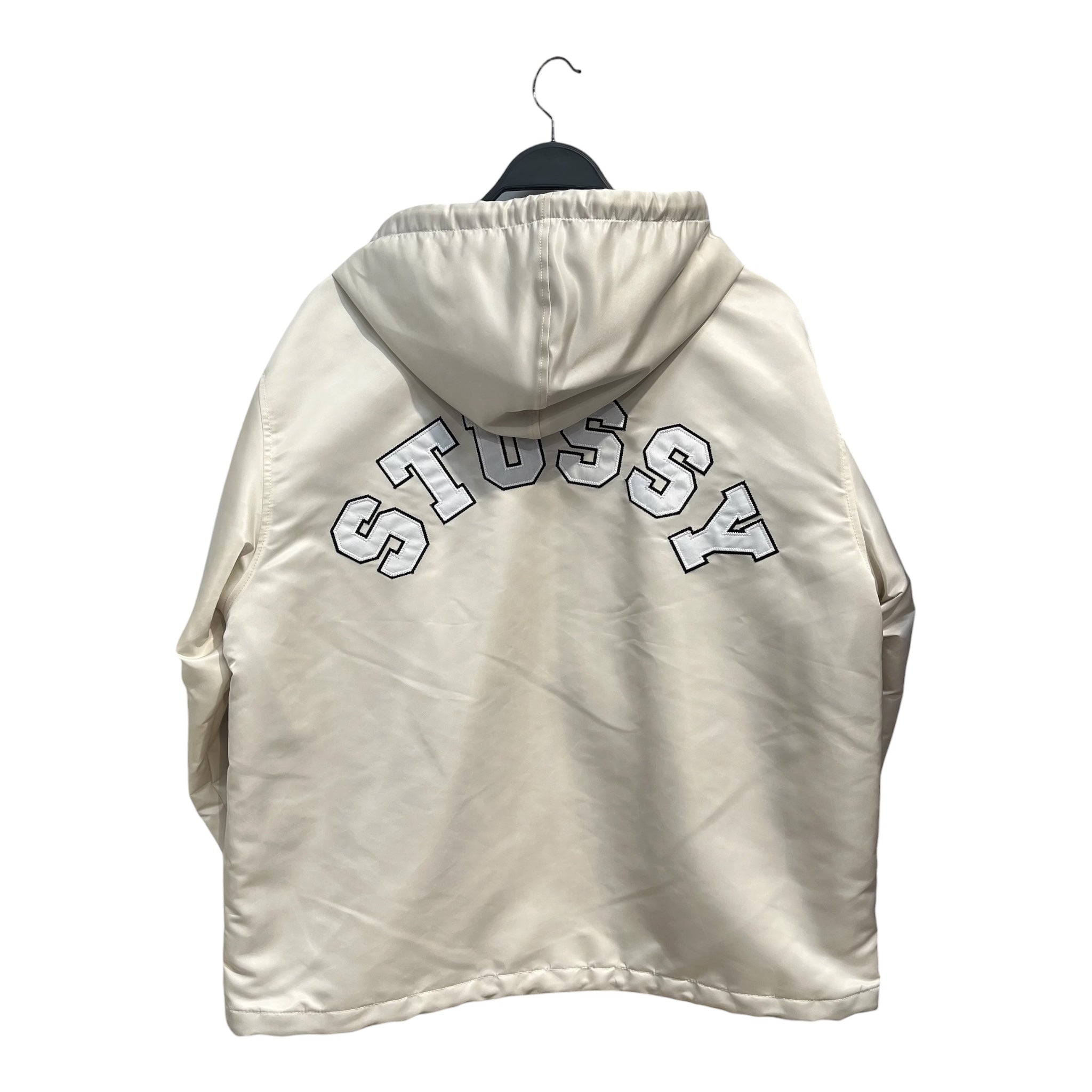 STUSSY/Track Jkt/M/Nylon/CRM/HOODED BONE JKT view 2