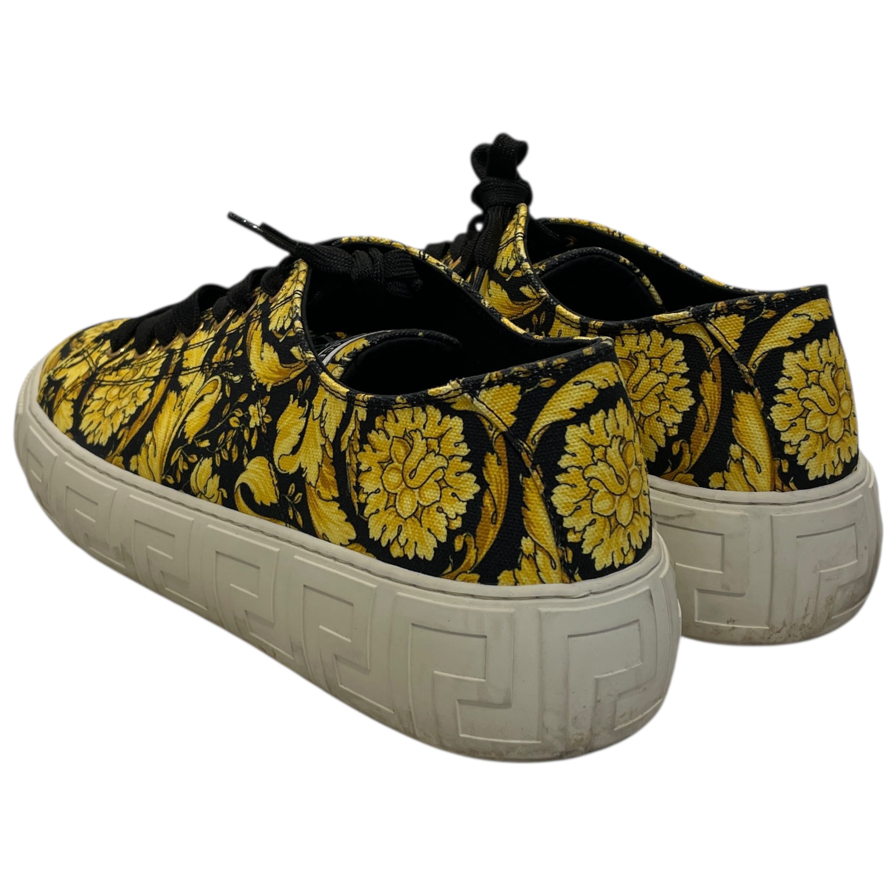 VERSACE/Low-Sneakers/EU 46/All Over Print/Leather/YEL/Greca Borocco Canvas view 2