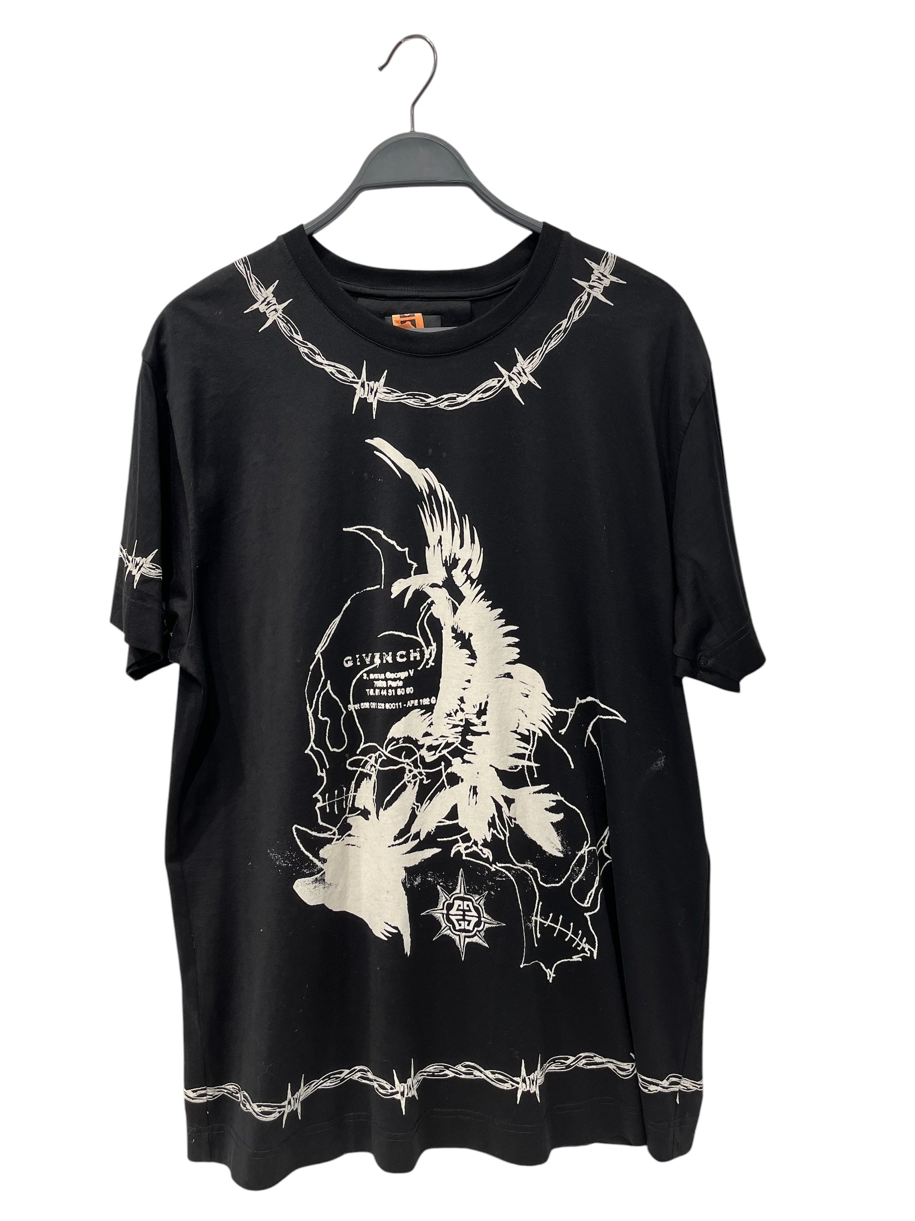 GIVENCHY/T-Shirt/S/Cotton/BLK/barbed view 1