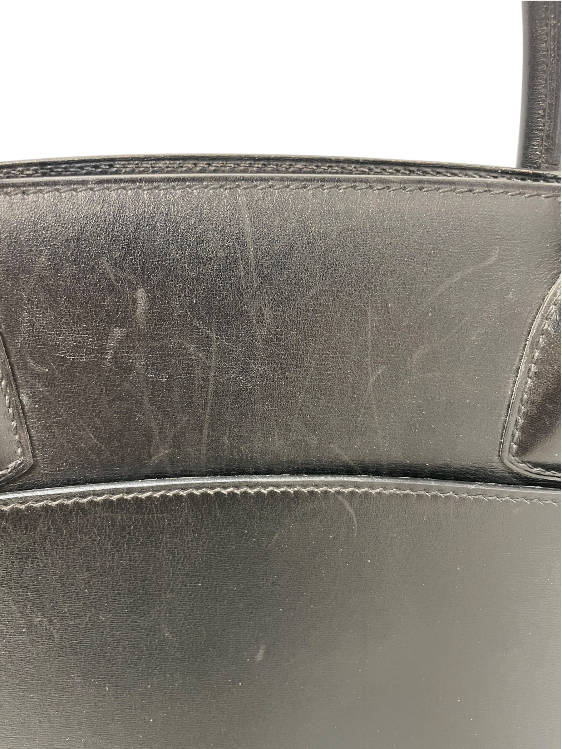 HERMES/Tote Bag/Leather/Black/whitebus tote view 9