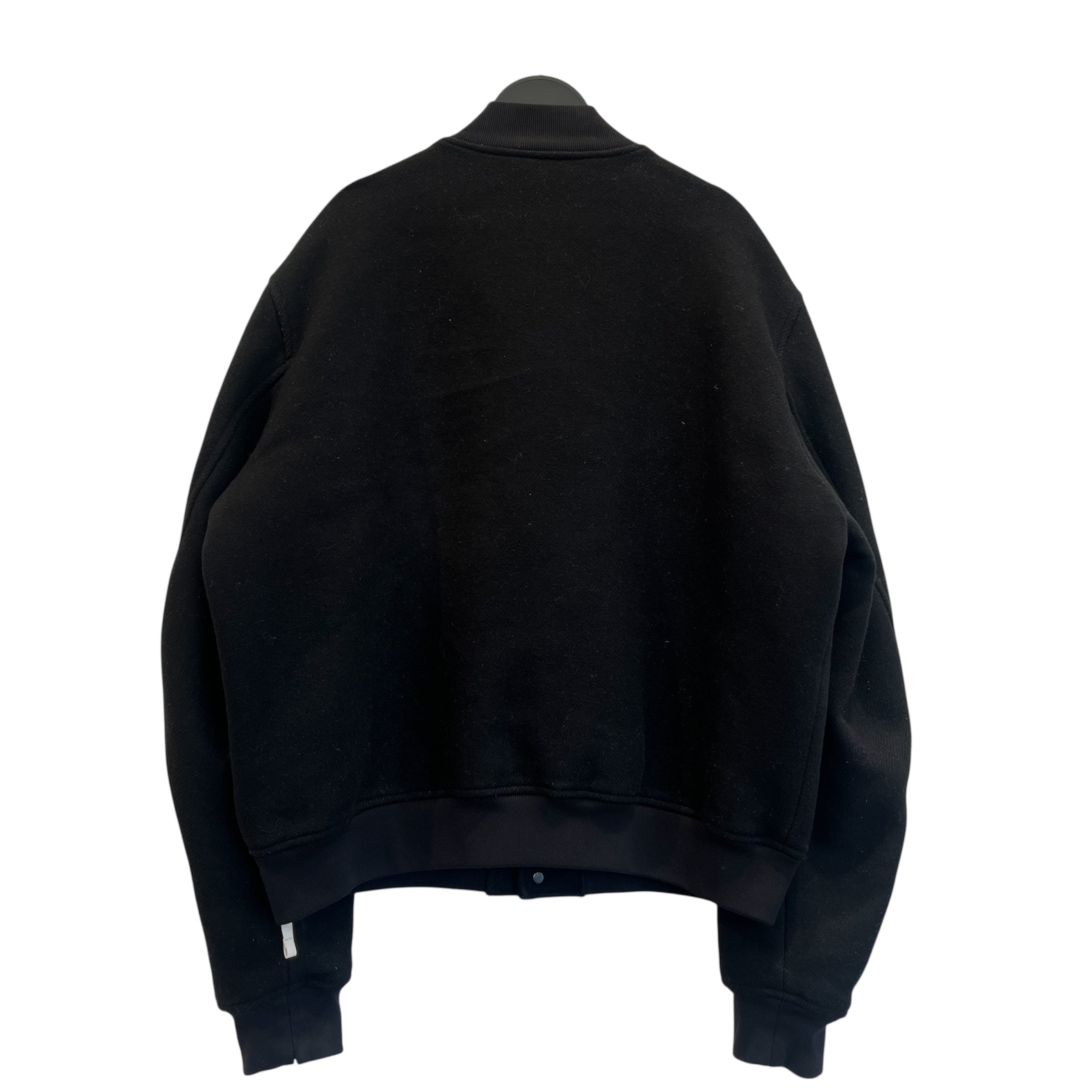 OFF-WHITE/Baseball Jkt/XXL/Cotton/BLK/OW Letterman view 2