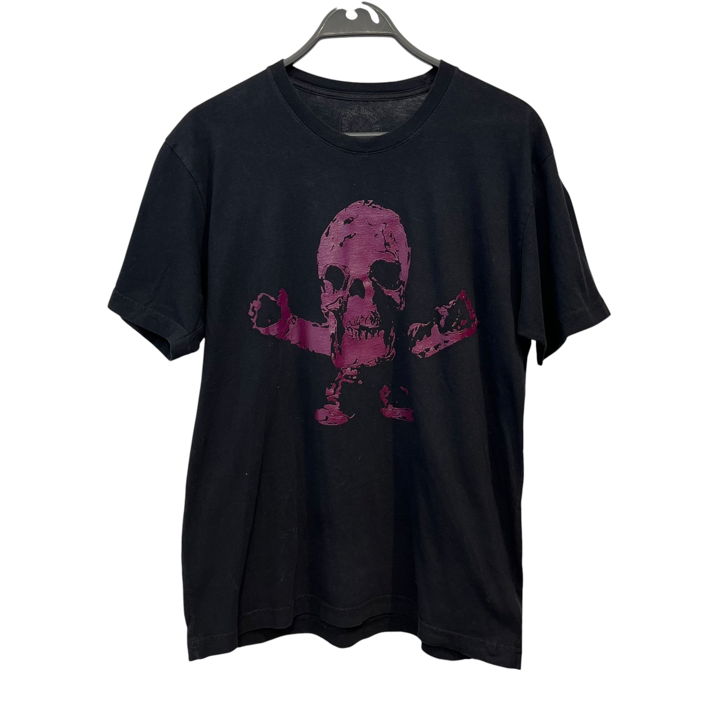 CHROME HEARTS/T-Shirt/L/Cotton/BLK/foti harris teeter skull view 1