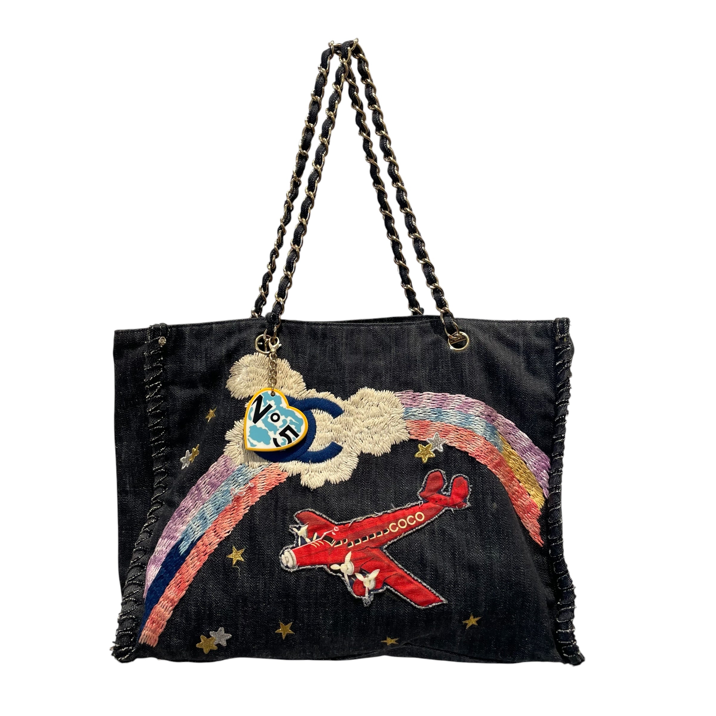 CHANEL/Tote Bag/All Over Print/Denim/IDG/Denim Night Flight Tote view 1
