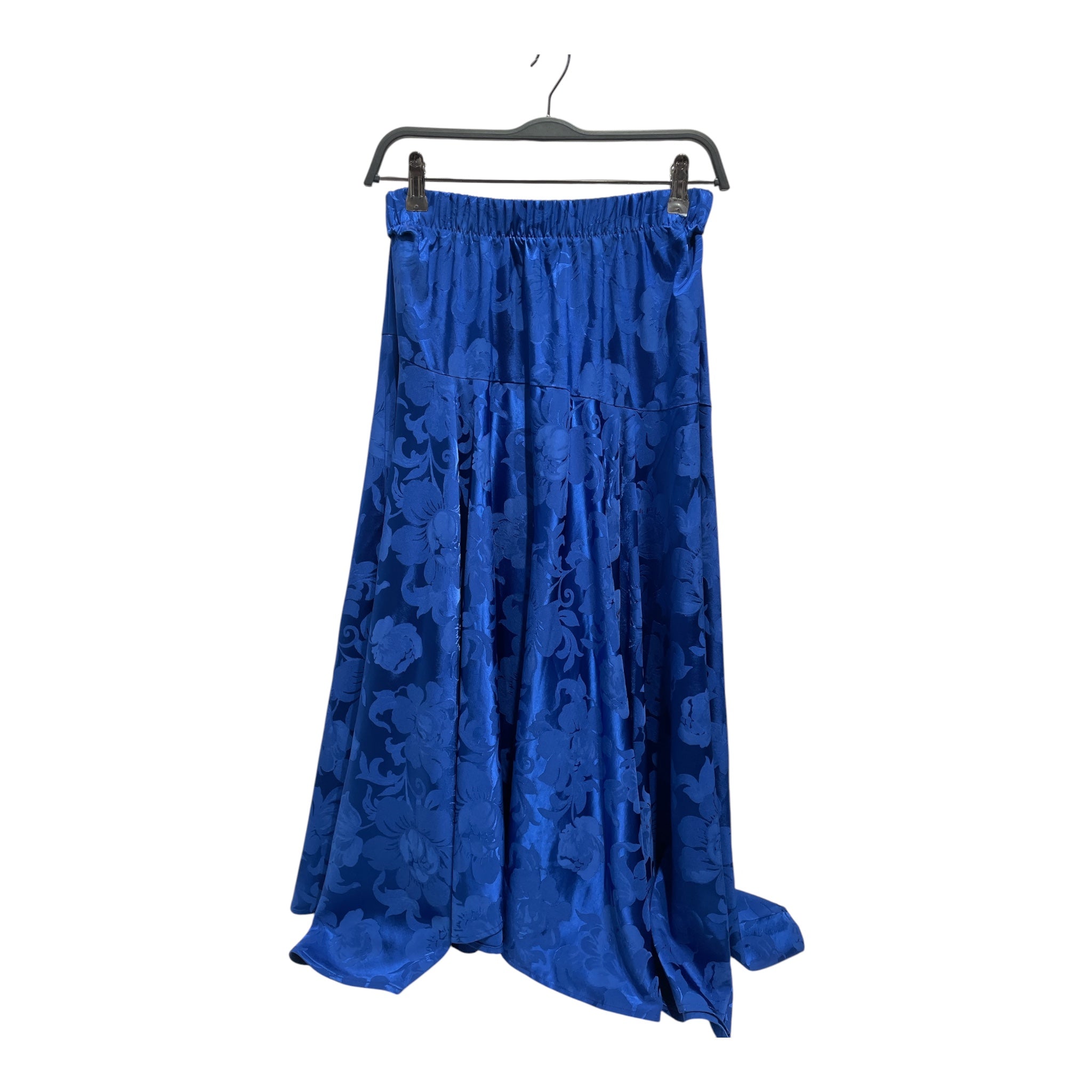 BALENCIAGA/Long Skirt/38/Polyester/BLU/Floral Long Skirt view 1