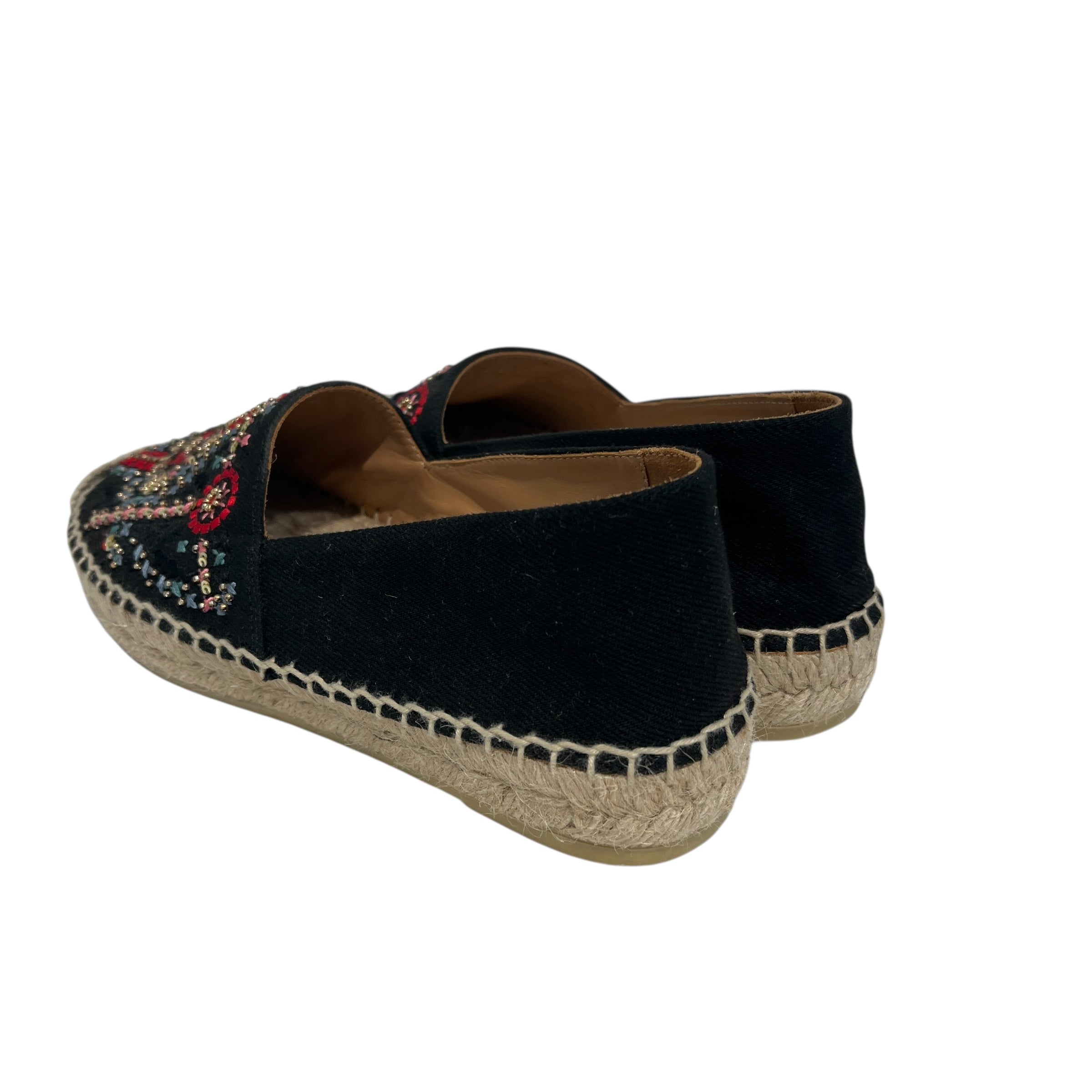 MIU MIU/Espadrilles/EU 35/Cotton/BLK/beaded toe view 2