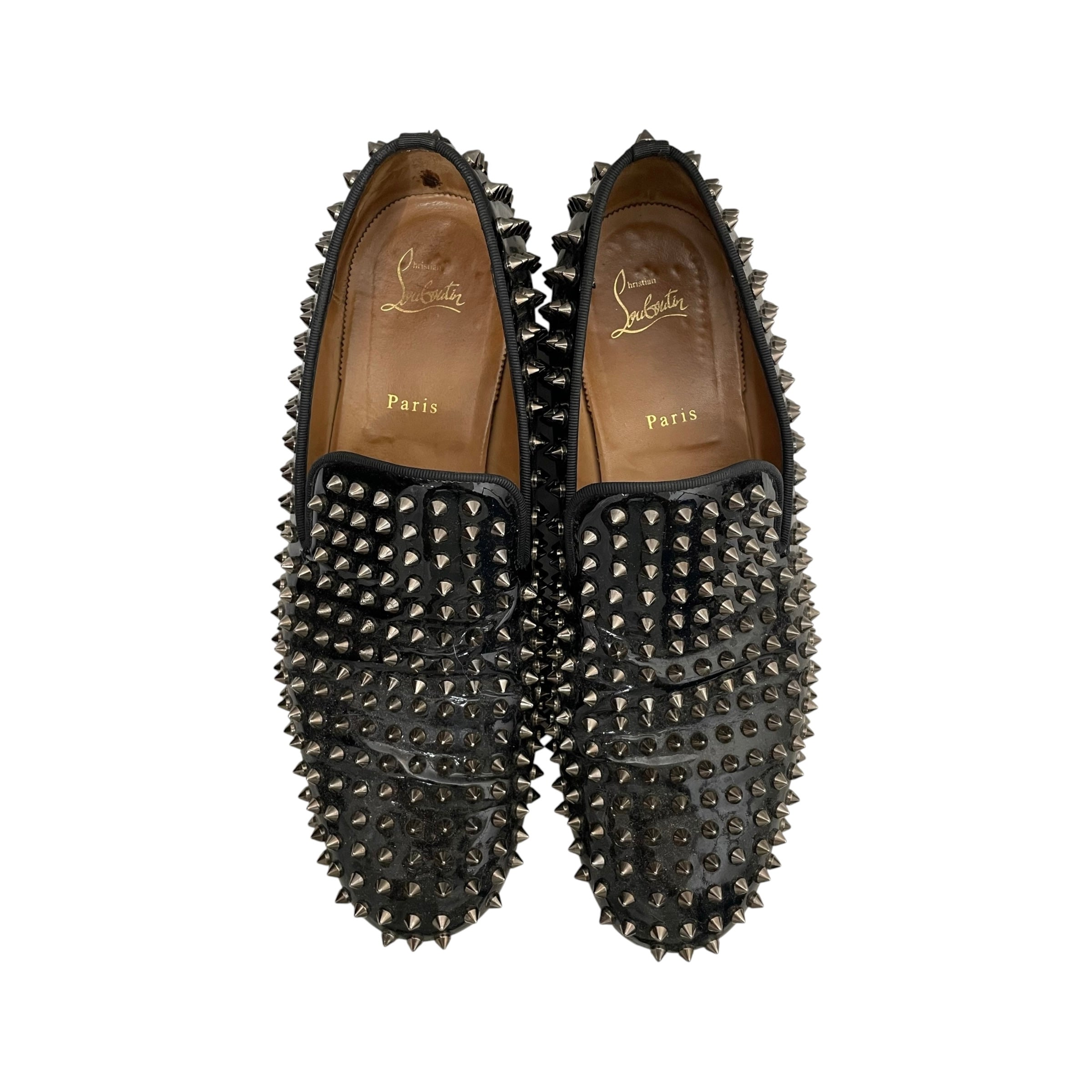 Christian Louboutin/Loafers/EU 43/Leather/BLK/STUDDED view 6