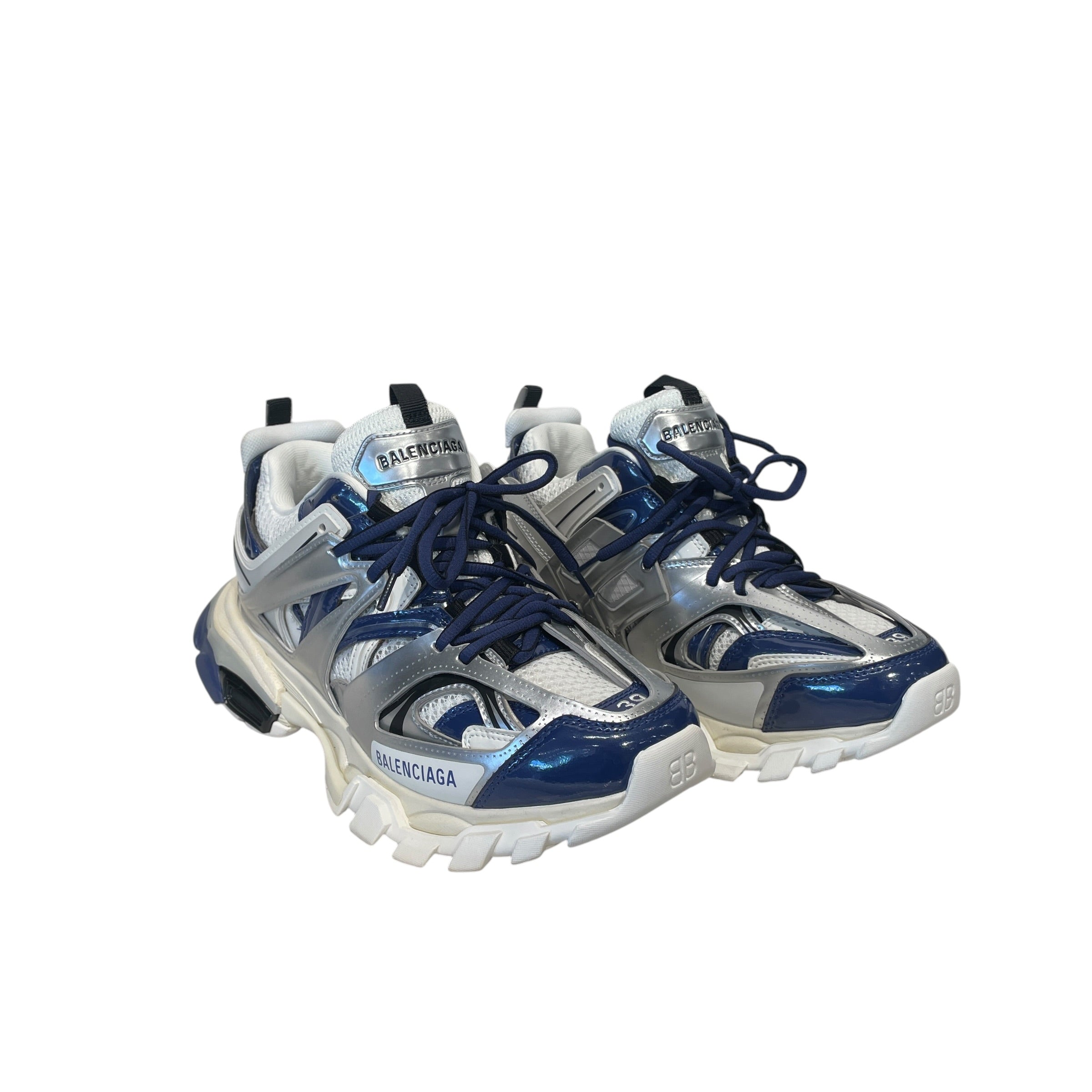 BALENCIAGA/Low-Sneakers/US 6/NVY/TRACK SNEAKER METALLIC SILVER view 1