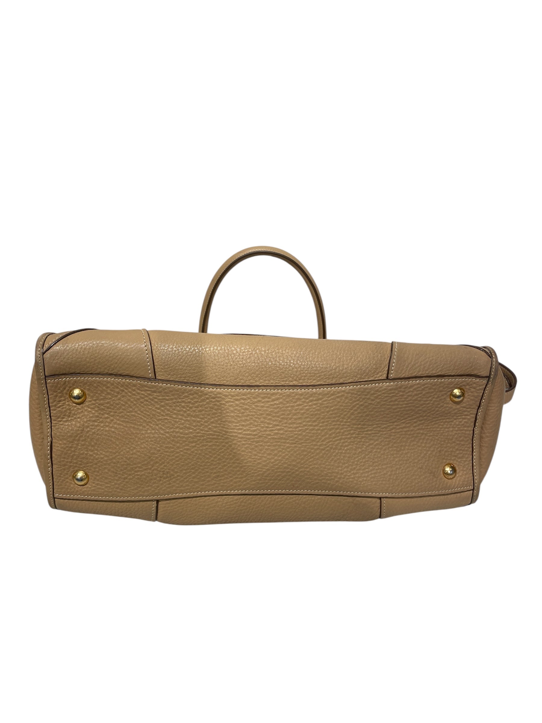 PRADA/Hand Bag/Leather/BEG/vitello daino tote view 3