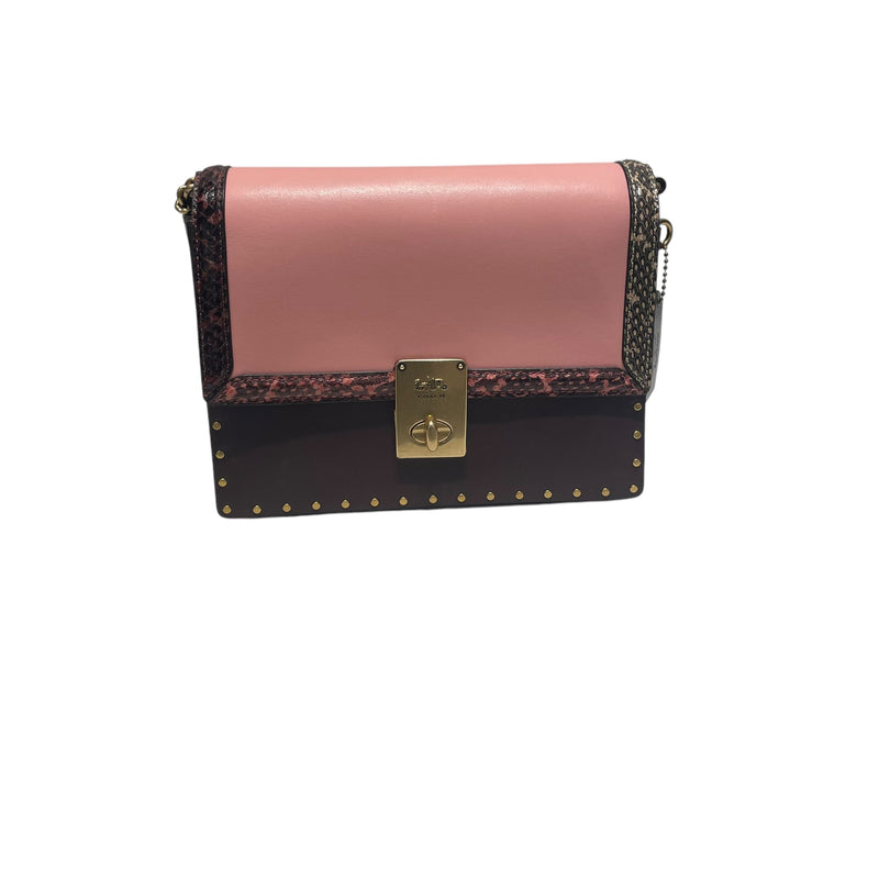 COACH/Hand Bag/Leather/PNK/jennifer lopez chain shoulder