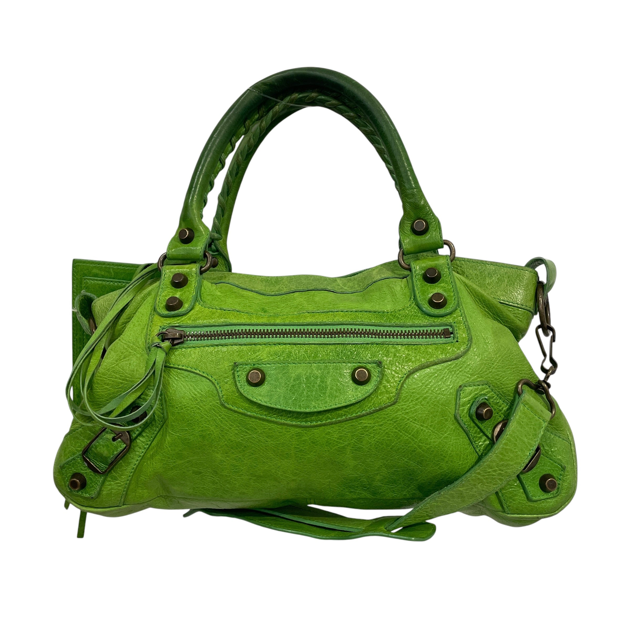 BALENCIAGA/Bag/Leather/GRN/VTG 'APPLE GREEN' MOTO FIRST view 1