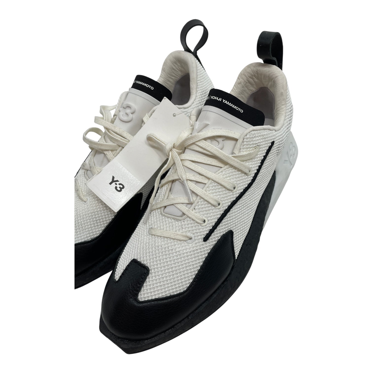 Y-3/Low-Sneakers/US 11/Leather/WHT/LEATHER TOE/EXAGGERATED HEEL view 7