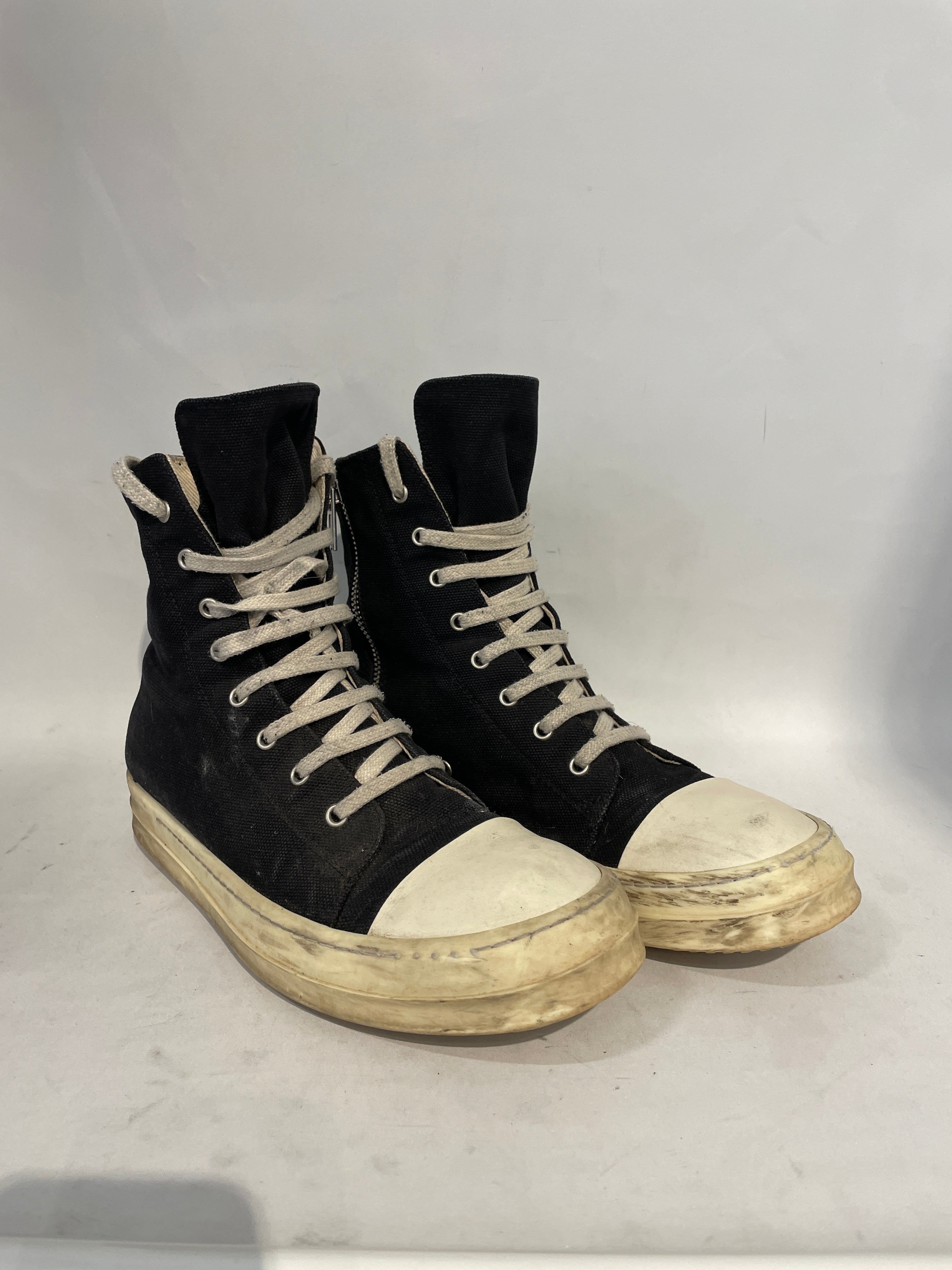 Rick Owens/Hi-Sneakers/US 10/Cotton/BLK/RAMONES view 1