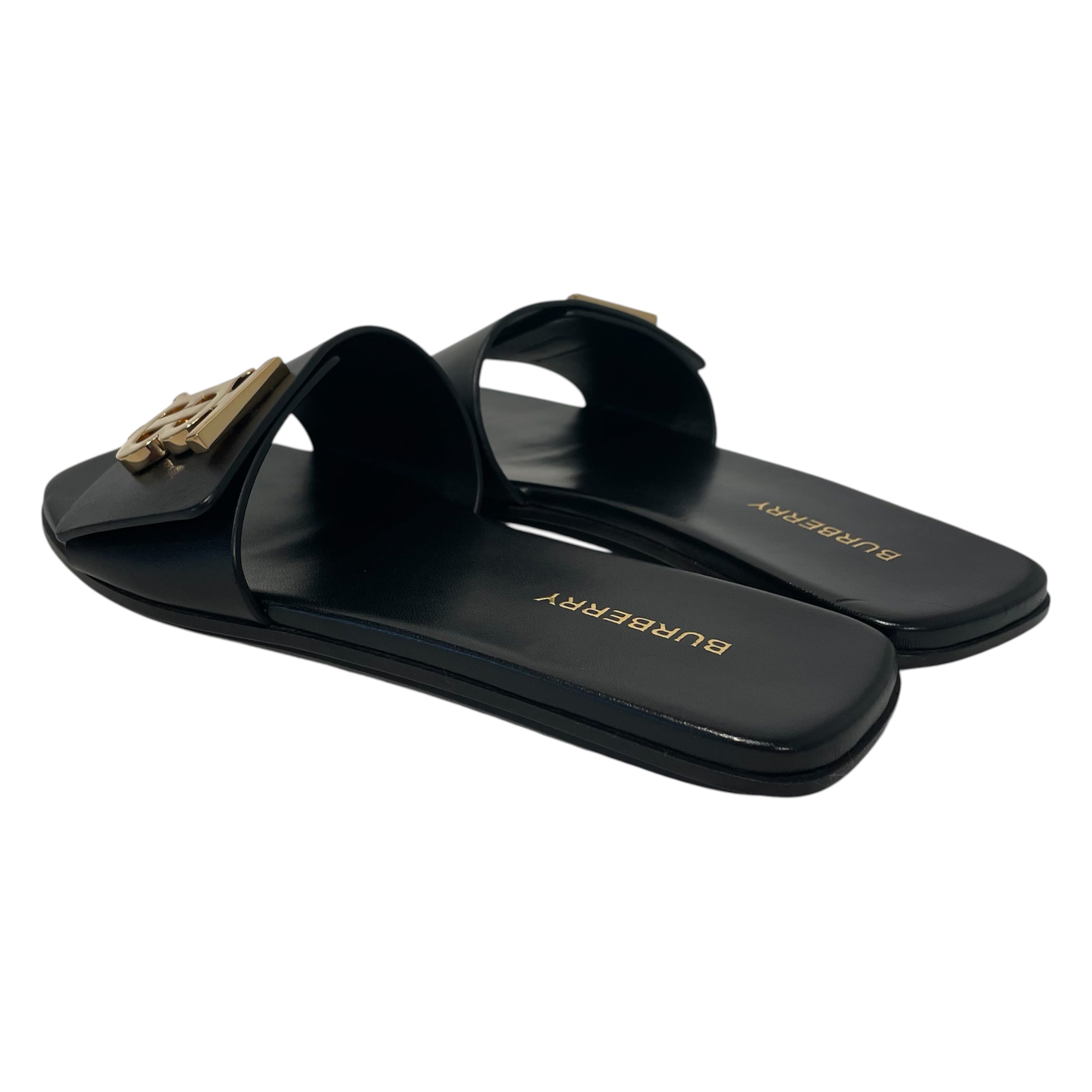 BURBERRY/Sandals/EU 37/Leather/BLK/ view 2