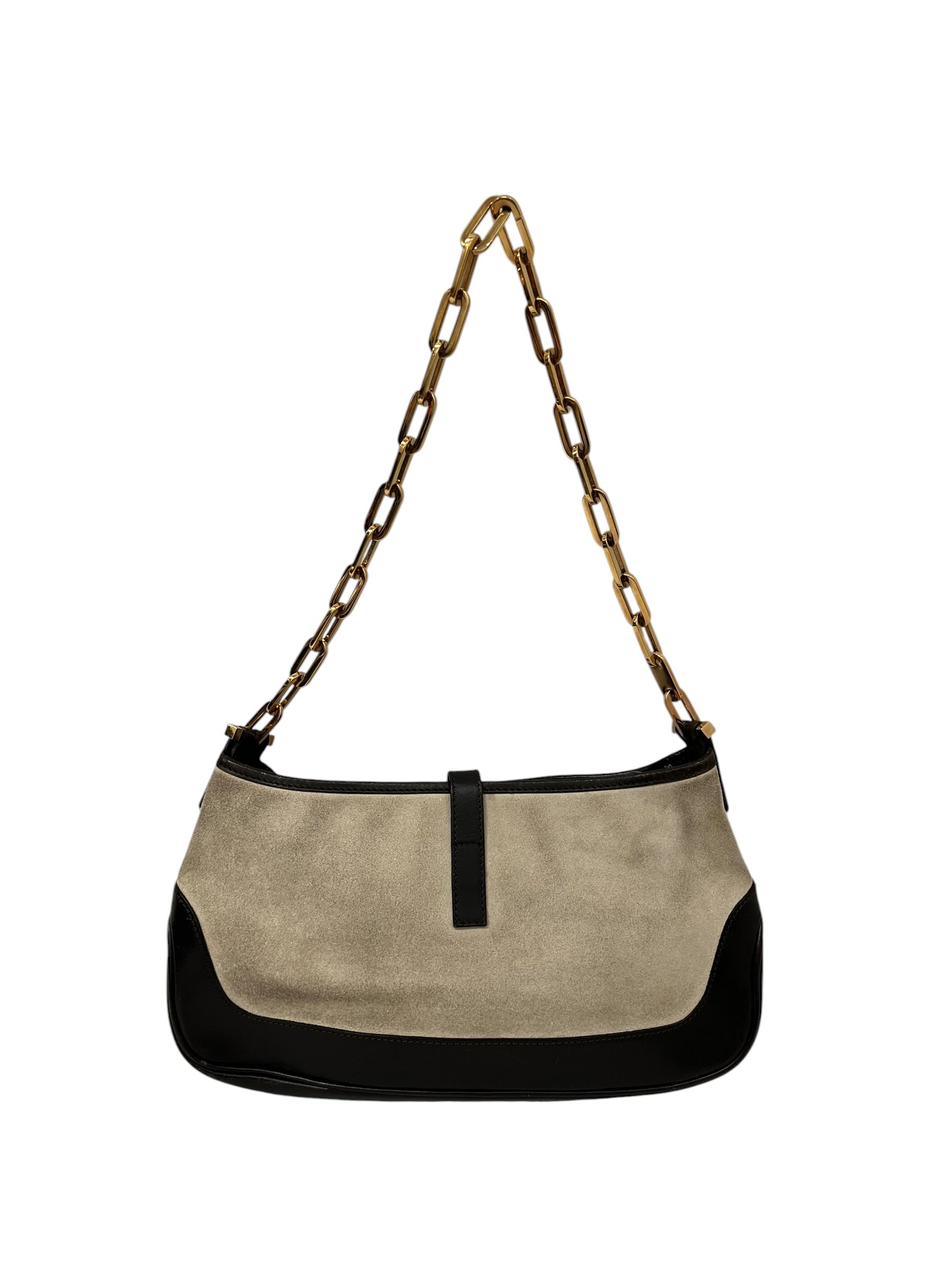 GUCCI/Hand Bag/Border/Leather/CRM/JACKIE 1961 BEIGE CHAIN STRAP view 2