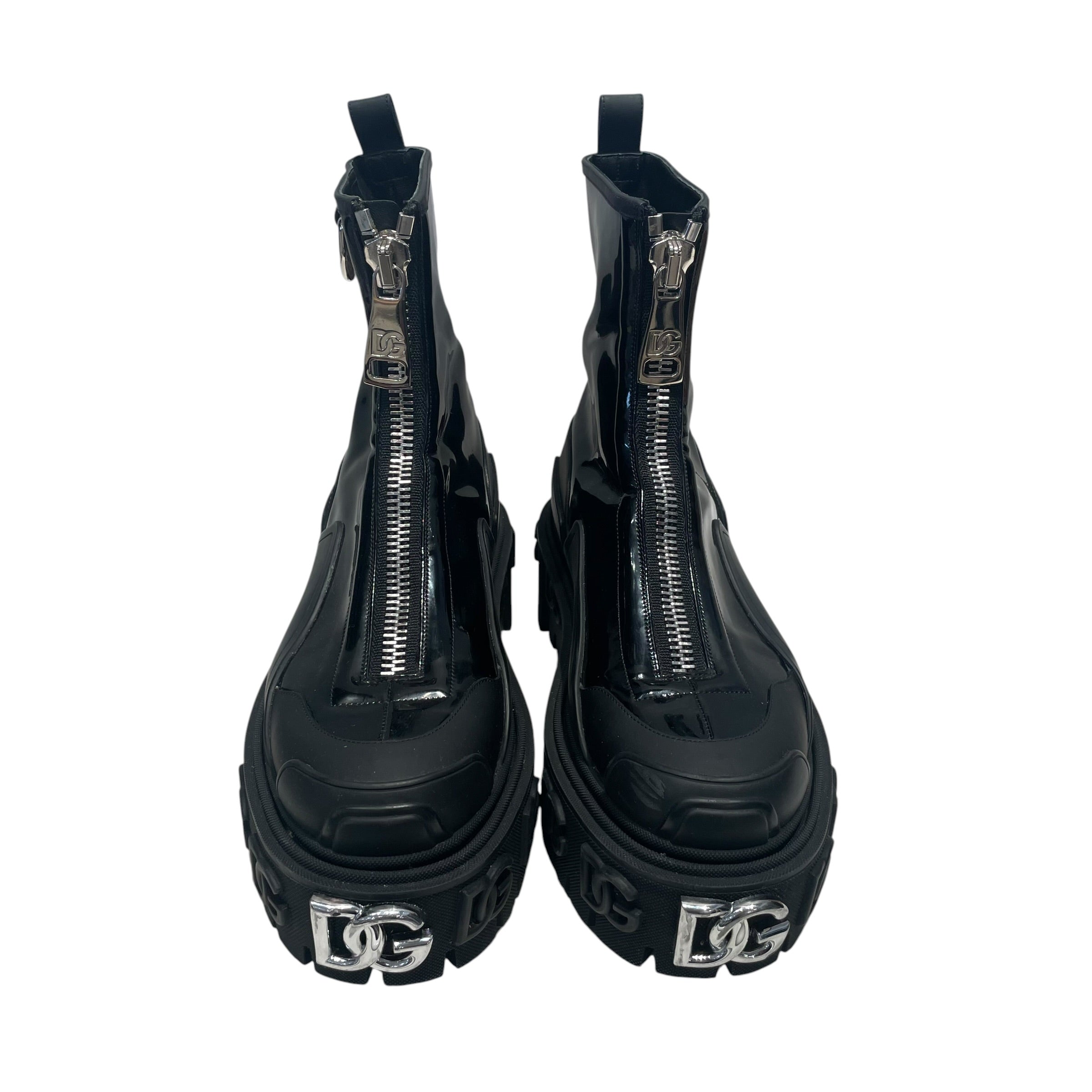 DOLCE&GABBANA/Biker Boots/EU 40/Leather/BLK/D&G DG Logo Plateau boots view 3