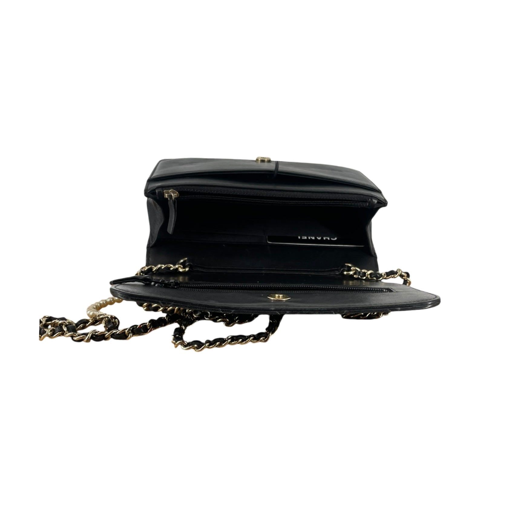 CHANEL/Cross Body Bag/Leather/BLK/25978324/GOLD HARDWARE view 5