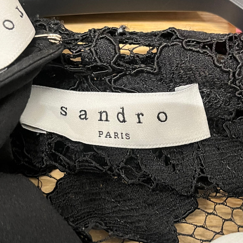 sandro/SS Dress/S/Cotton/BLK/