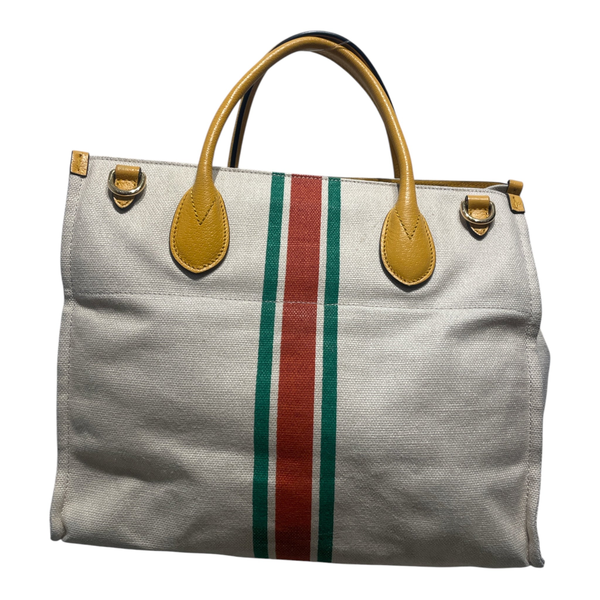 GUCCI/Tote Bag/Stripe/Cotton/CRM/Foldable Canvas Stripe Tote view 2
