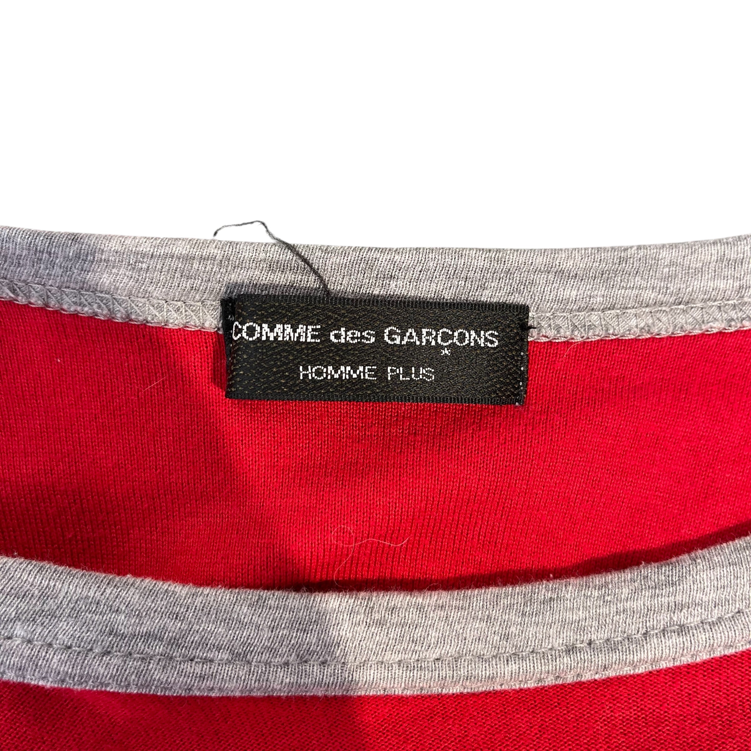 COMME des GARCONS HOMME PLUS/LS T-Shirt/Cotton/RED/AW11 1/1 hybrid longsleeve view 4