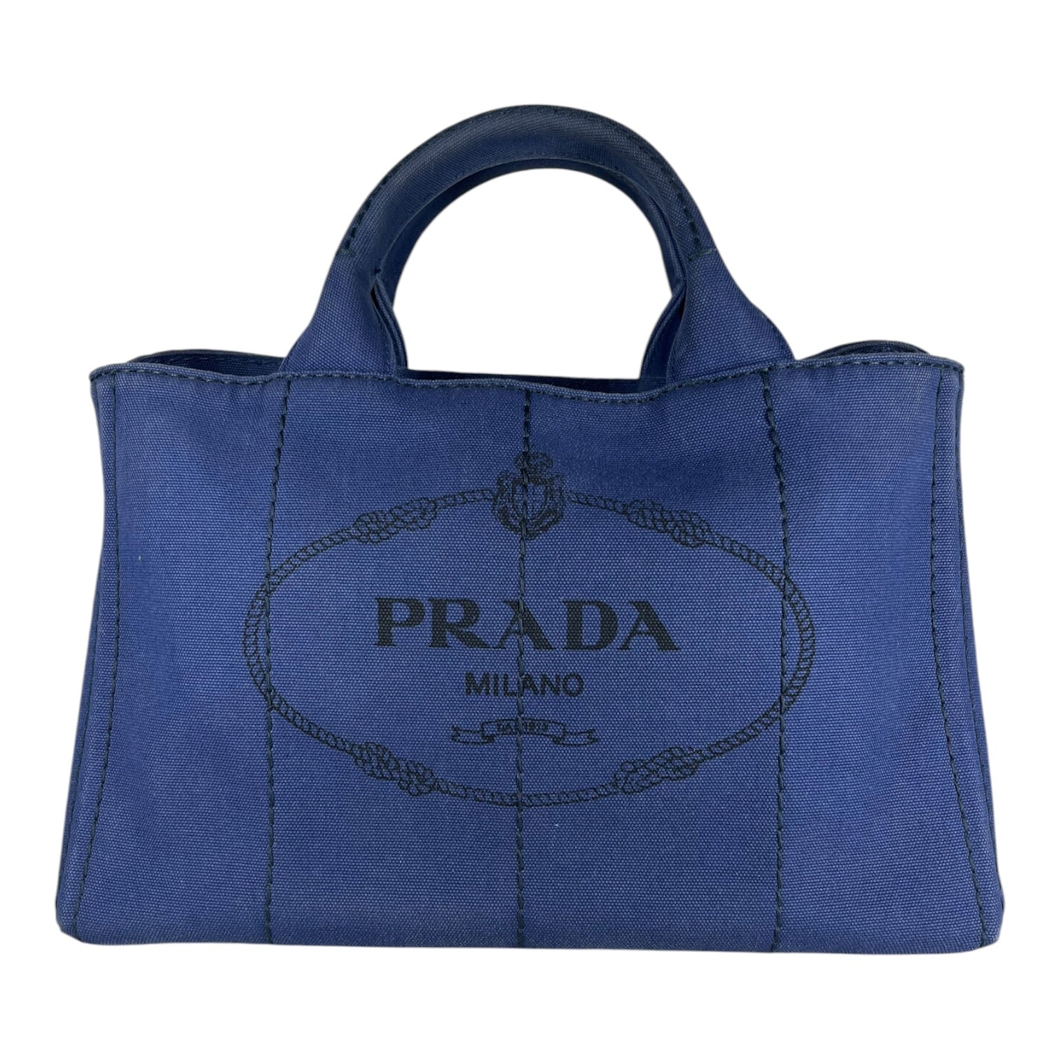 PRADA/Tote Bag/Graphic/Cotton/NVY/CANAPA LOGO view 1