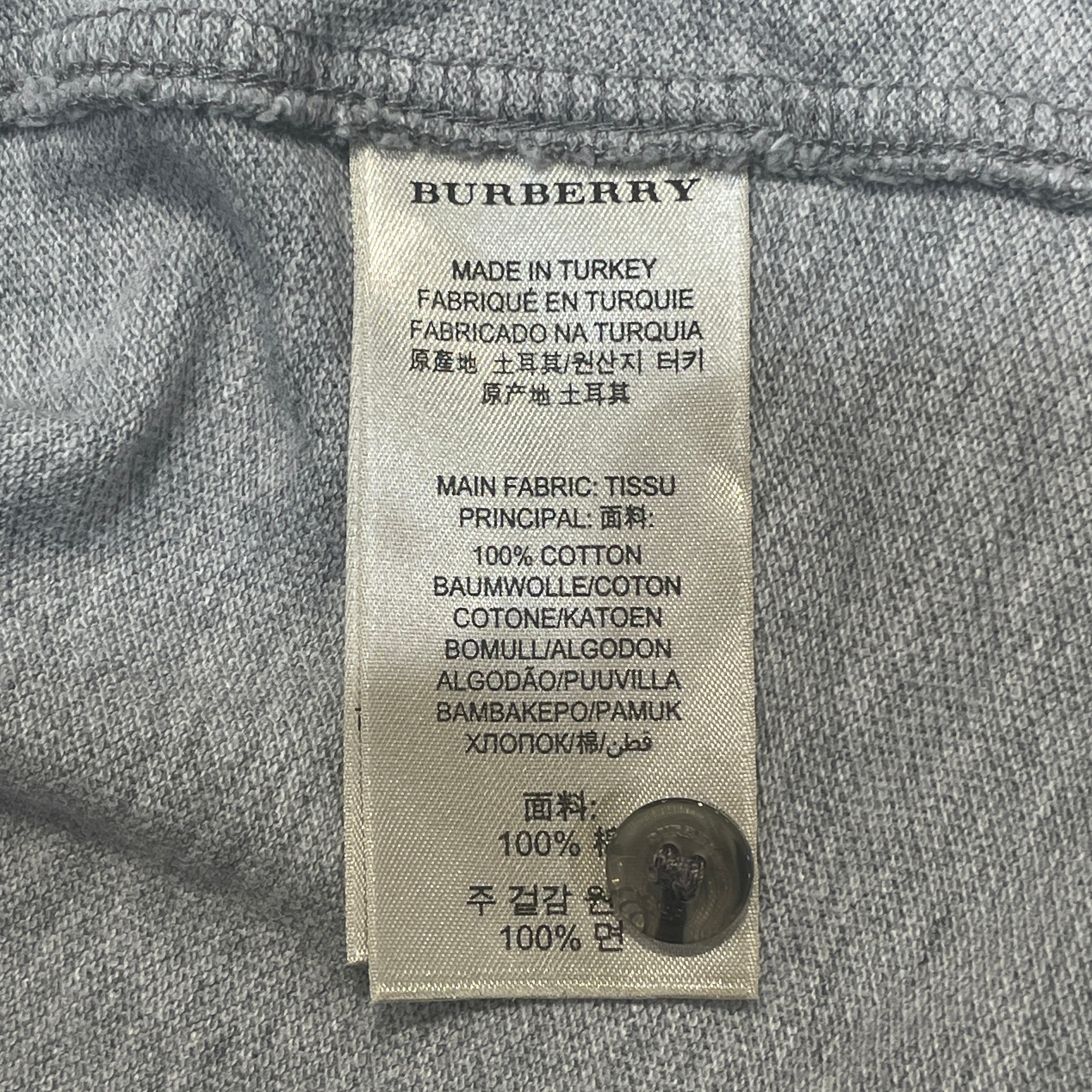 BURBERRY/Polo Shirt/XL/Cotton/GRY/Logo Polo view 5