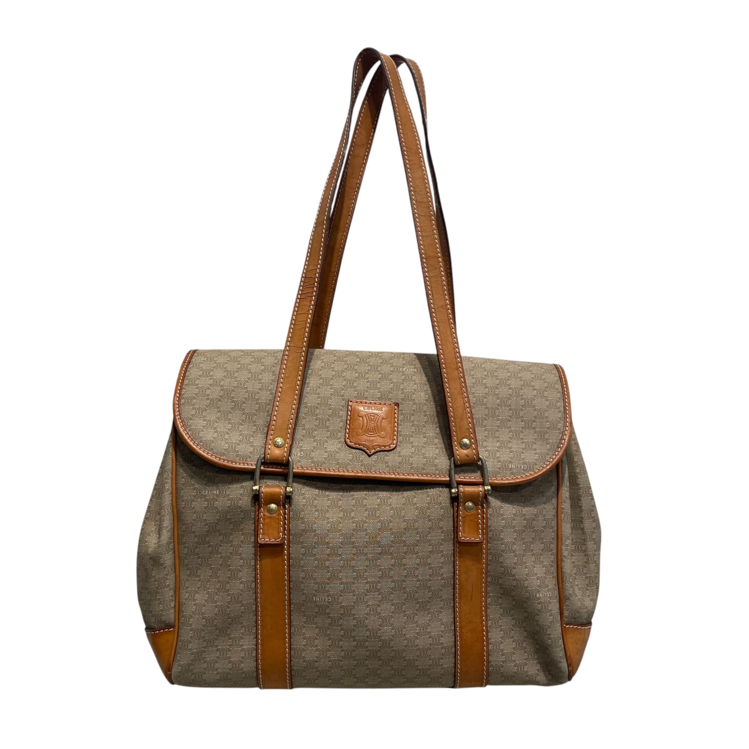 CELINE/Hand Bag/Monogram/Leather/BRW/Brown Hand Bag view 1