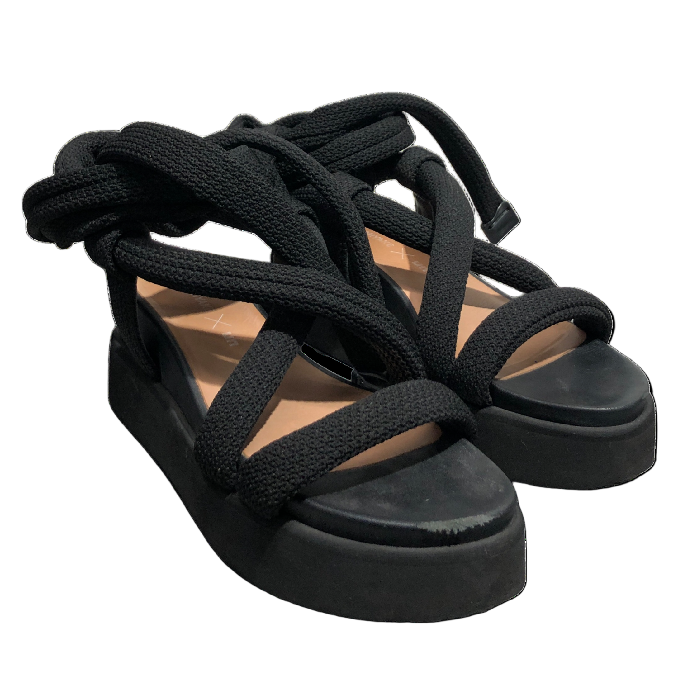 ISSEY MIYAKE/Sandals/EU 38/Cotton/BLK/ view 1