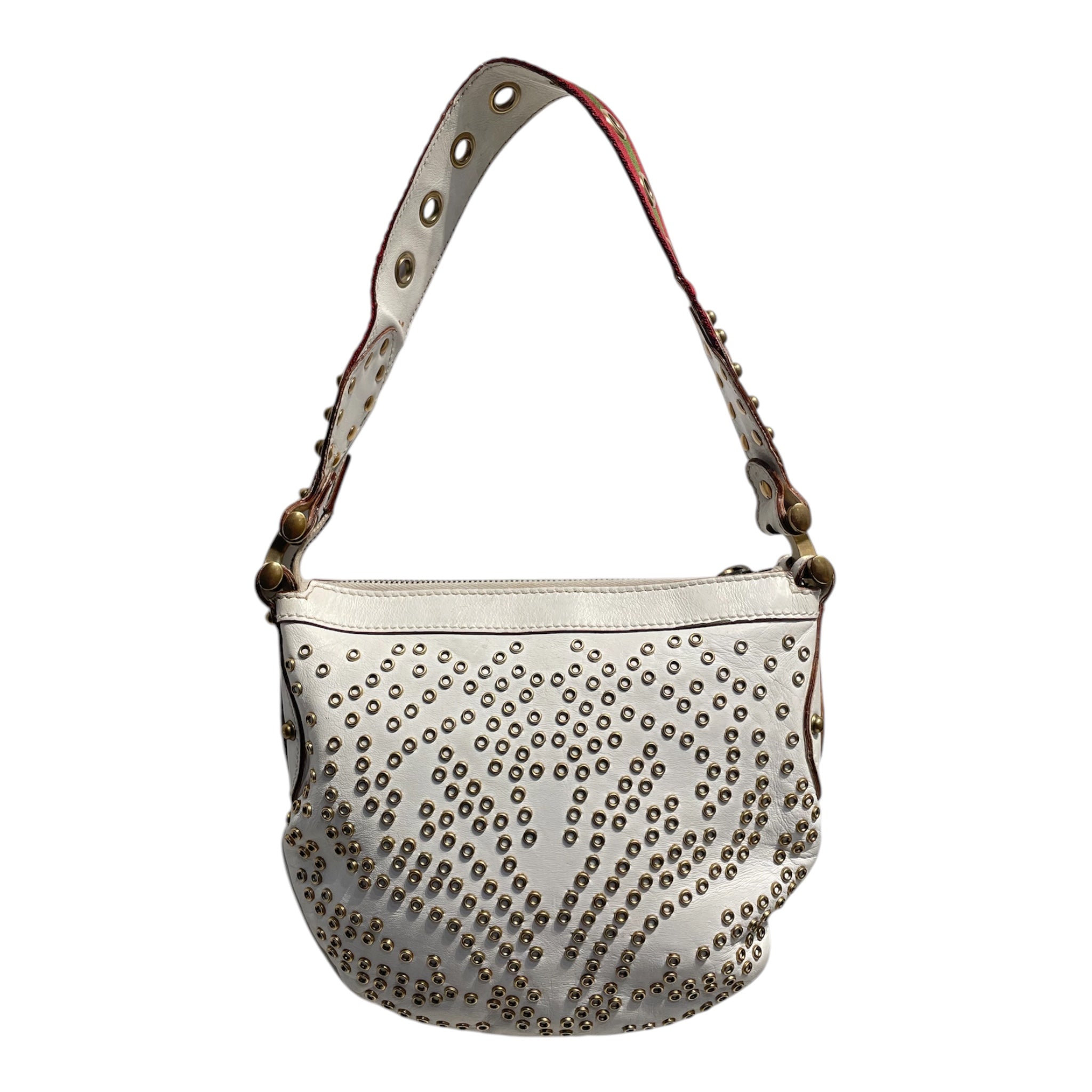 GUCCI/Hand Bag/Leather/WHT/GUCCI STUDDED PELHAM view 1