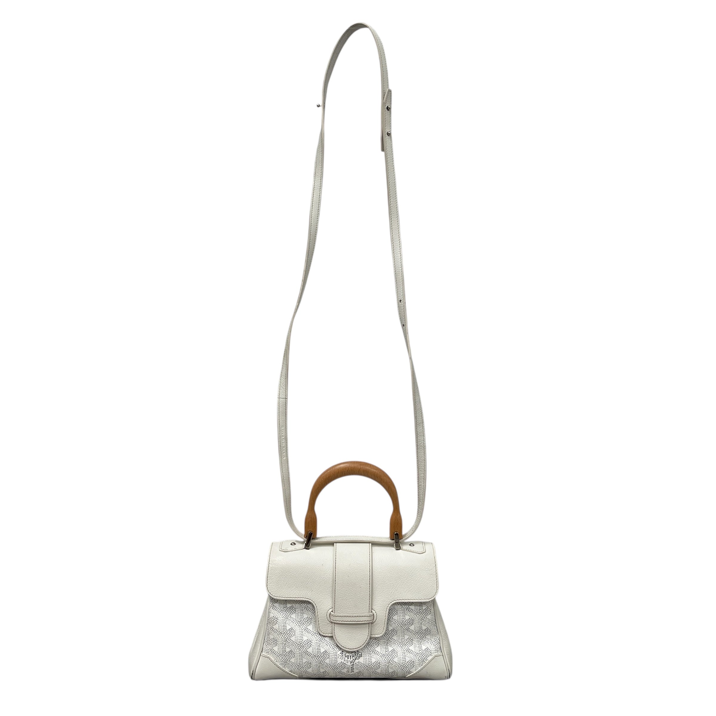 GOYARD/Cross Body Bag/XS/Monogram/Leather/WHT/MINI SAIGON CROSSBODY BAG view 1