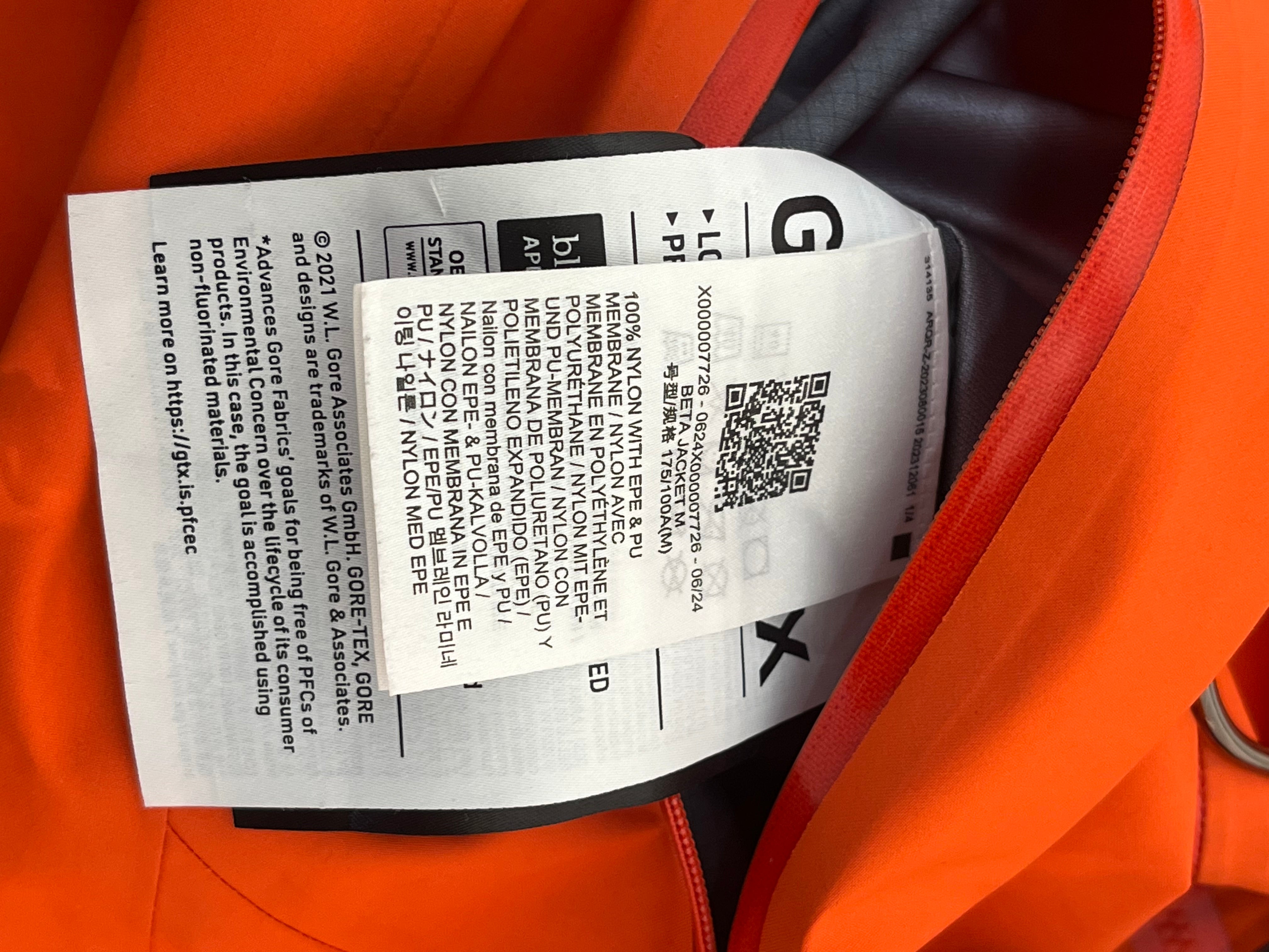 ARC'TERYX/GORE-TEX/Windbreaker/M/Nylon/ORN/ORANGE GORE-TEX WINDBREAKER view 7
