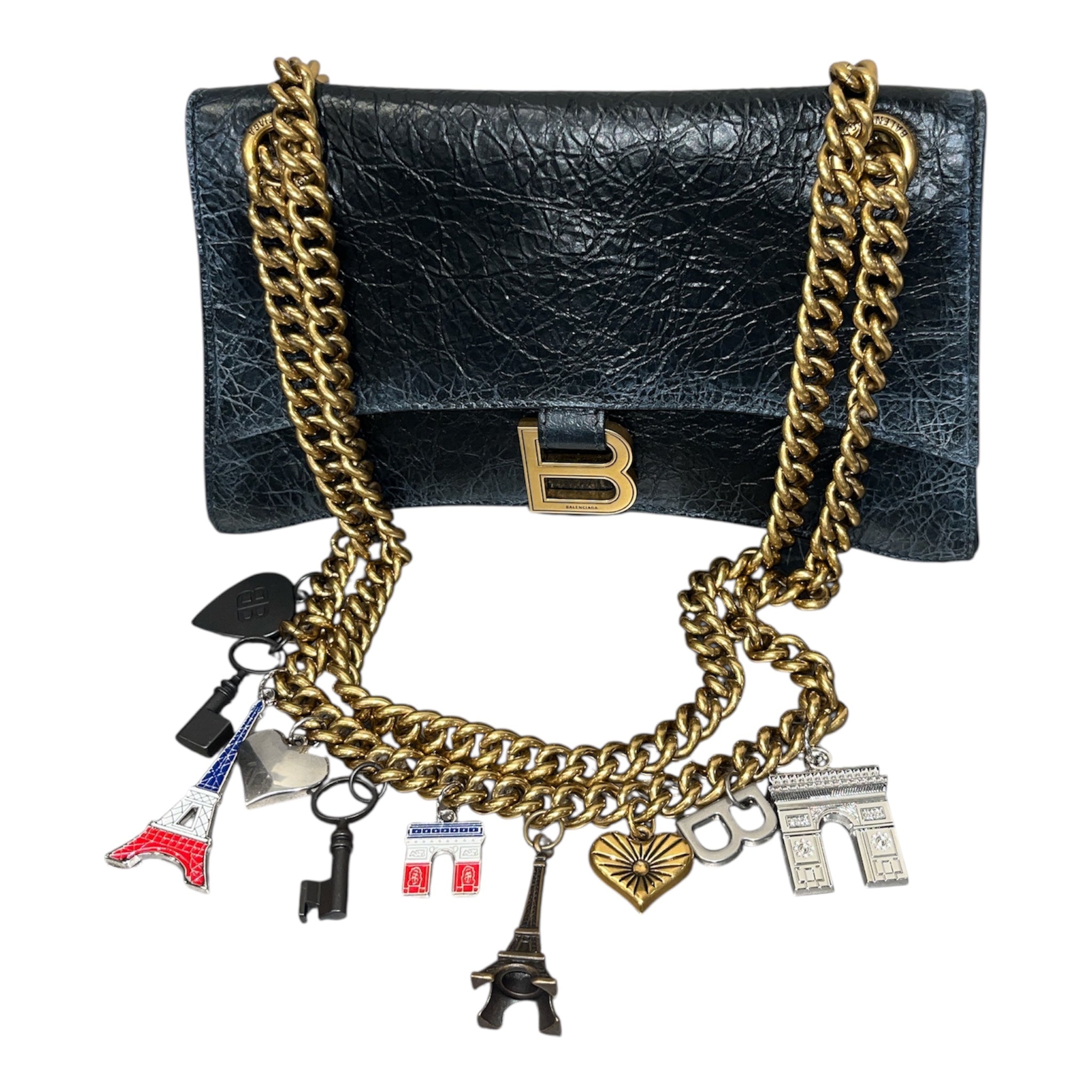 BALENCIAGA/Cross Body Bag/Leather/BLK/FRENCH CHARMS view 1