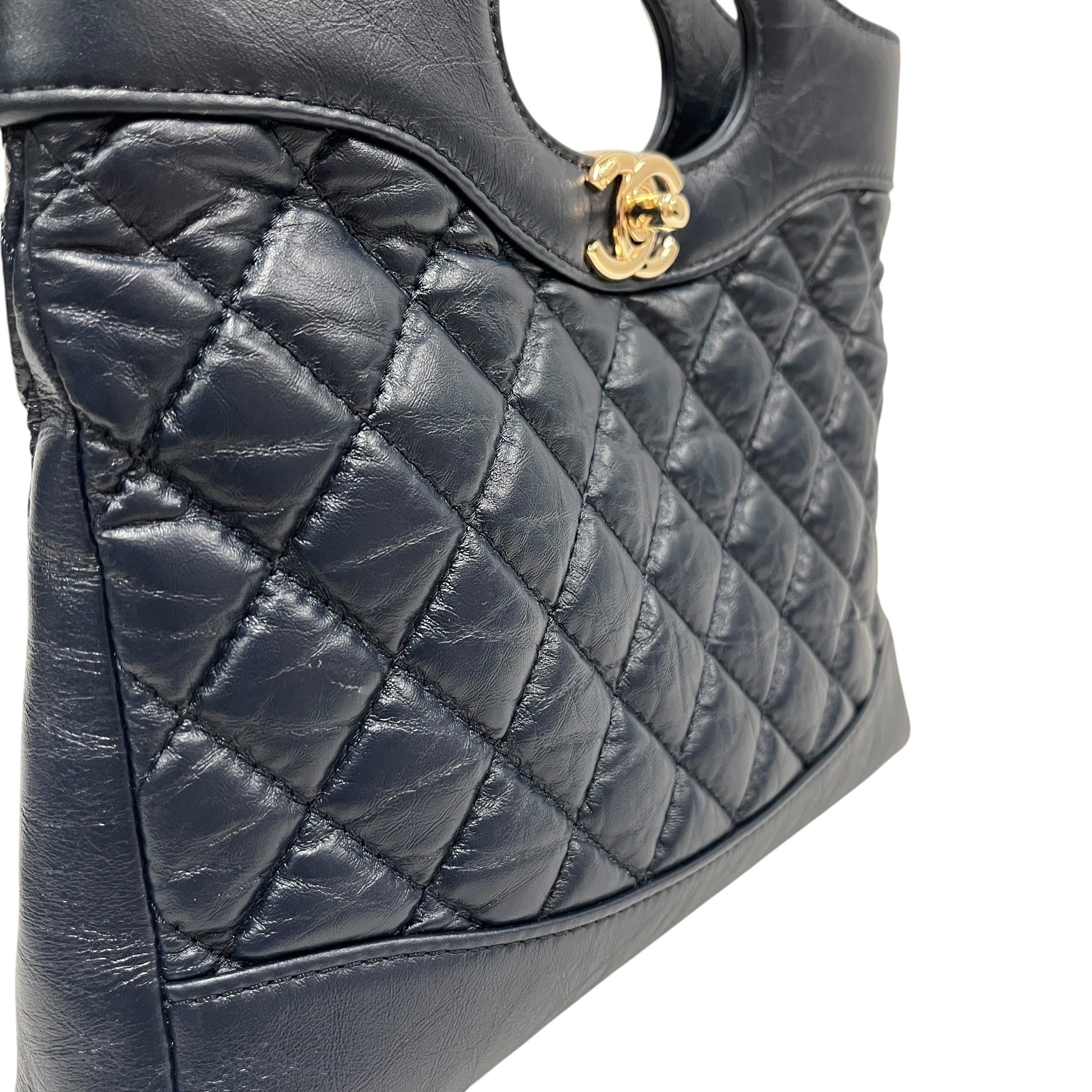CHANEL/Bag/Leather/BLU/MINI SHOPPING BAG view 6