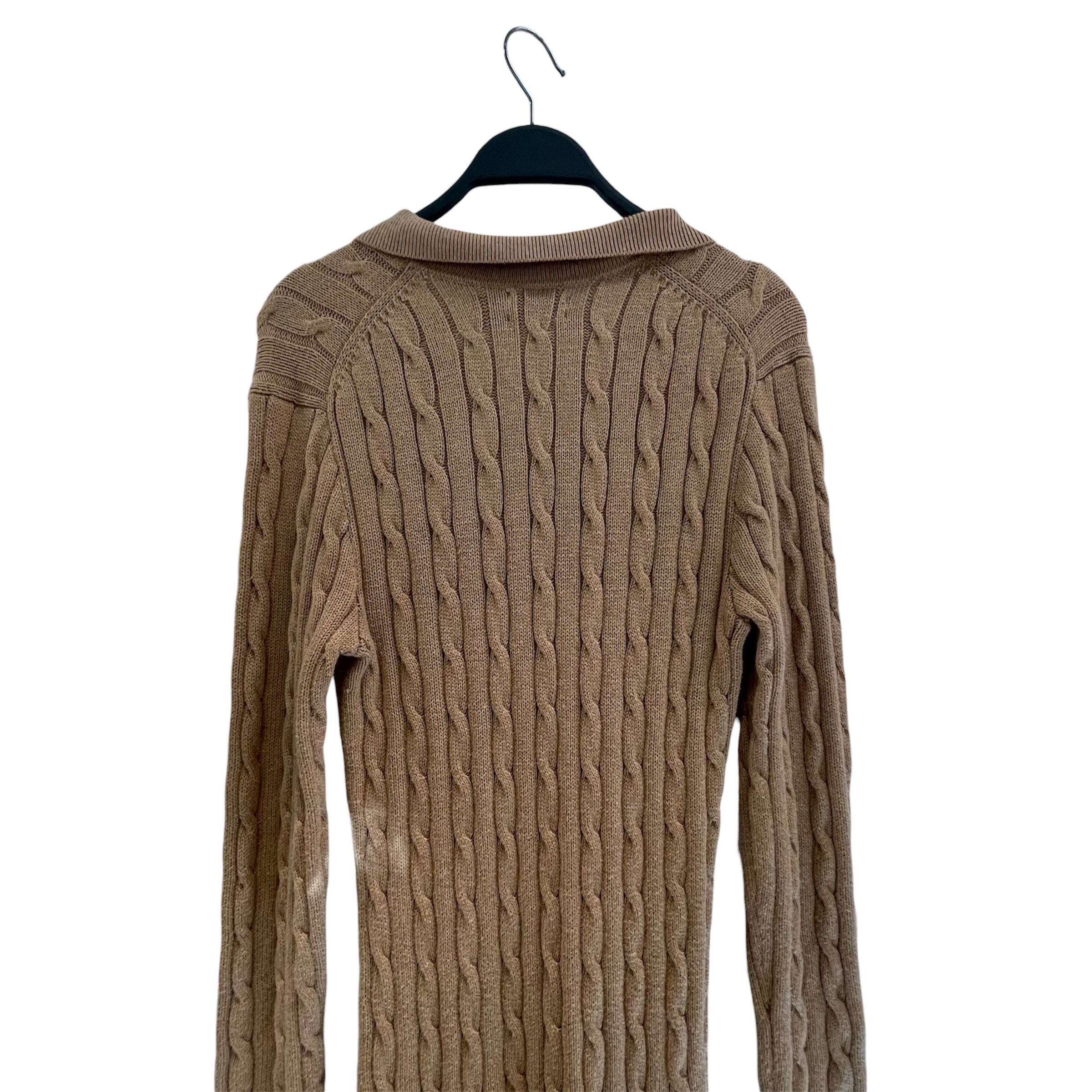 POLO RALPH LAUREN/Shirt Dress/S/Cotton/BEG/CABLE KNIT DRESS view 4