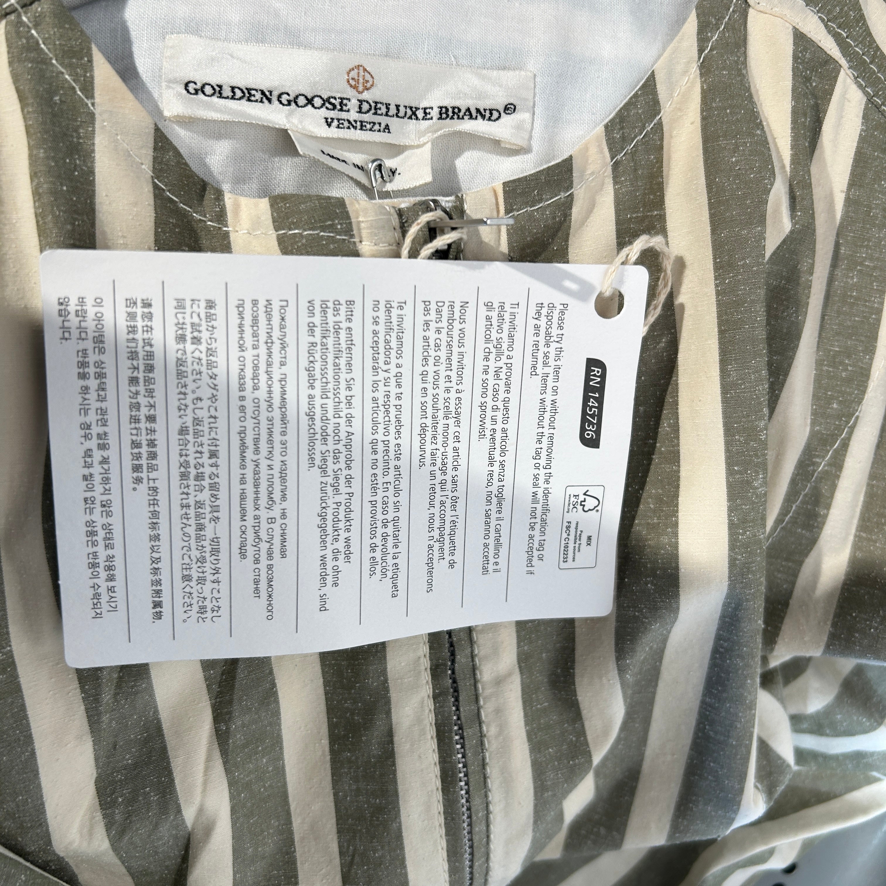 GOLDEN GOOSE/LS Dress/XS/Stripe/Cotton/GRY/ view 4
