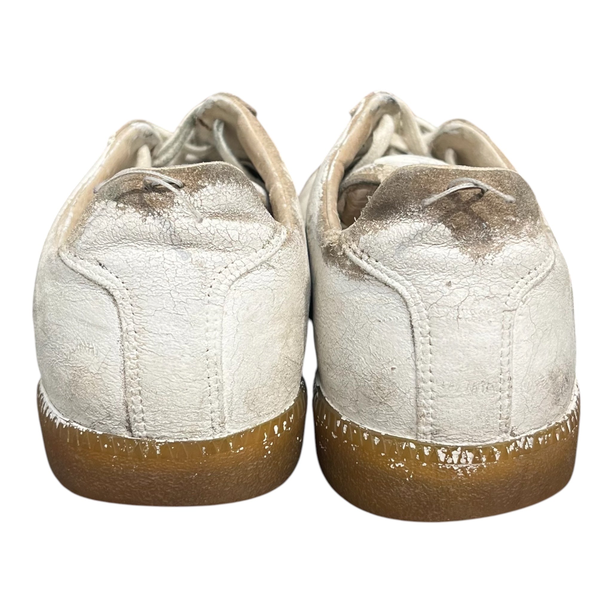 Maison Margiela/Low-Sneakers/EU 42/Leather/WHT/REPLICA DISTRESS PAINT FINISH view 3