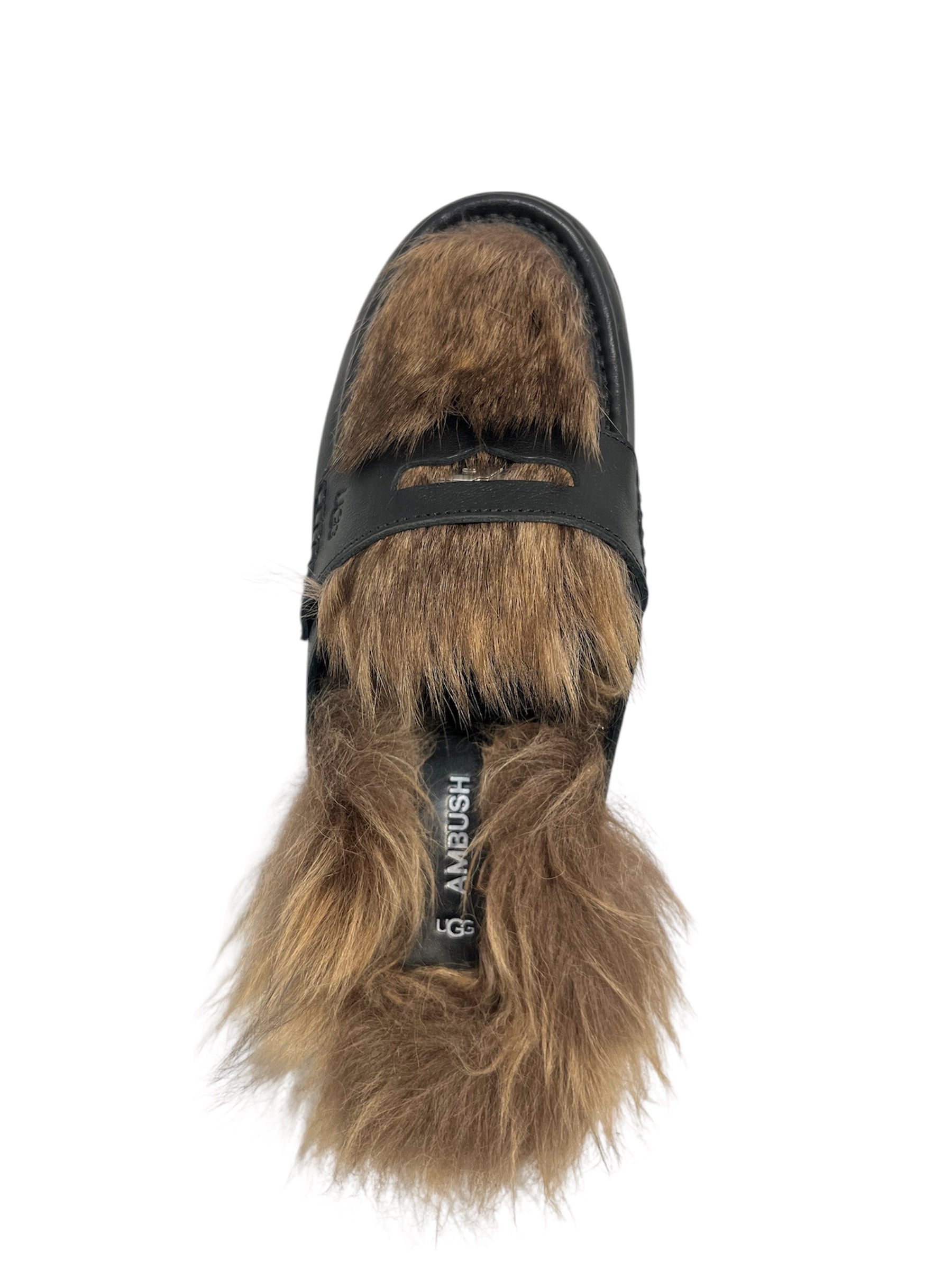 AMBUSH/UGG australia/Shoes/US 8/Leather/BLK/fur top slip ons view 4
