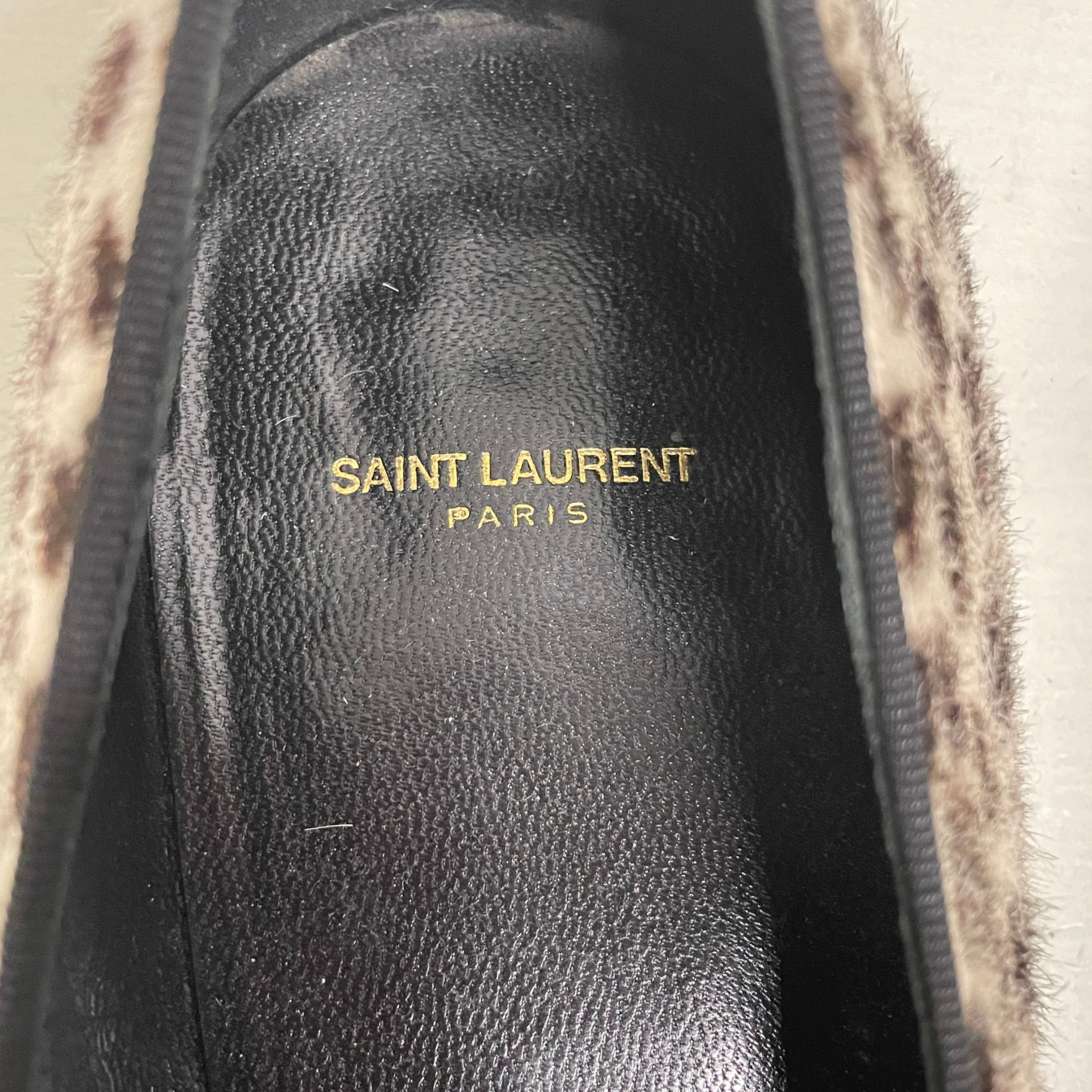 YVES SAINT LAURENT/Low-Sneakers/US 8/Animal Pattern/WHT/PNY HAIR LOAFER view 3