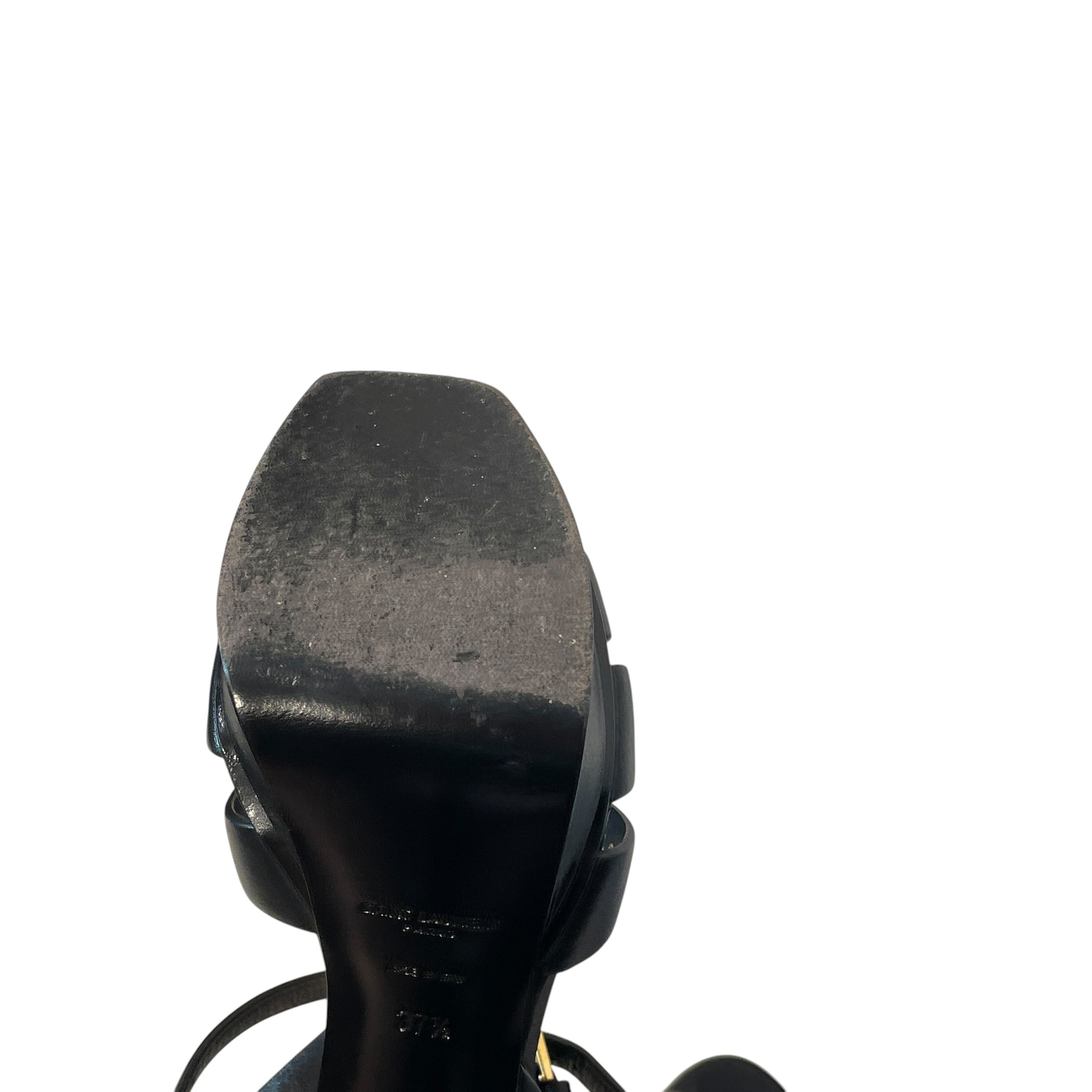 YVES SAINT LAURENT/Heels/EU 37.5/Leather/BLK/TRIBUTE SANDAL view 6