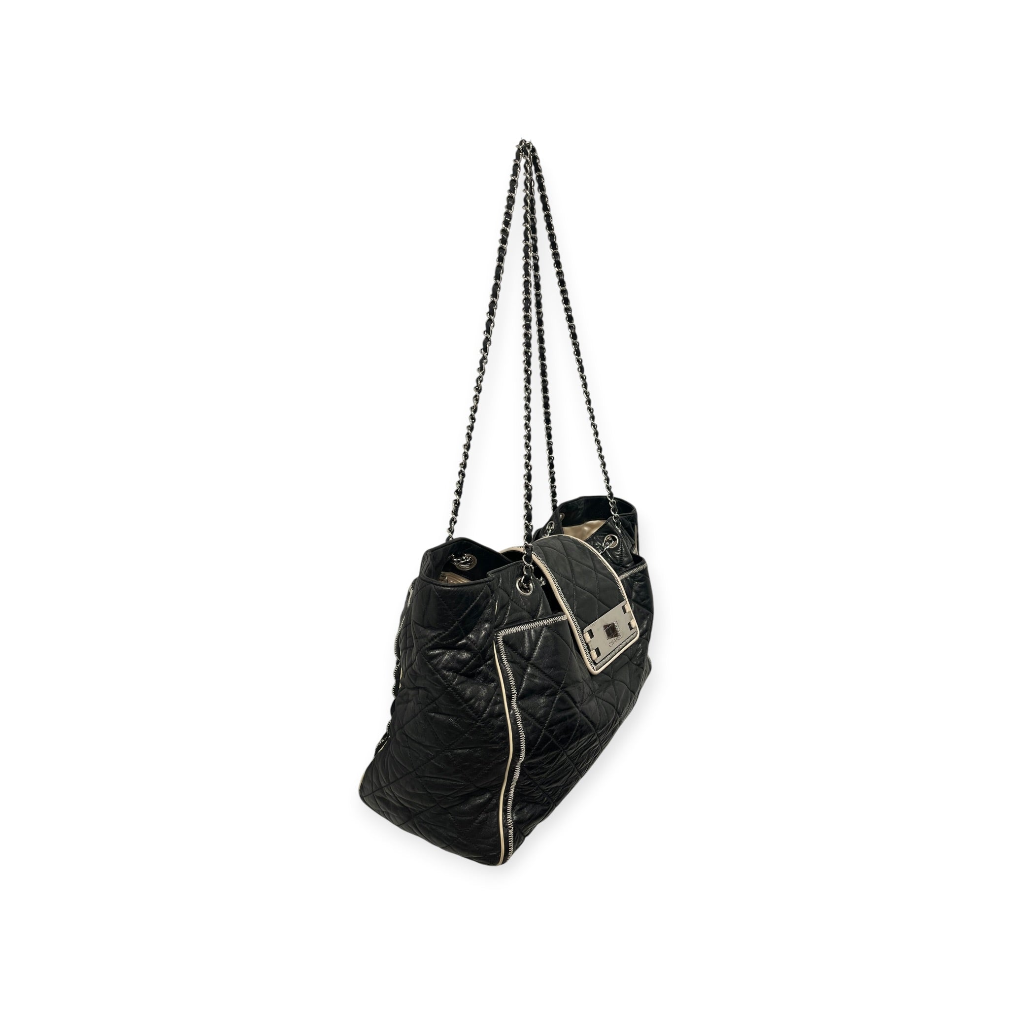 CHANEL/Bag/Lambskin/BLK/EAST WEST LAMBSKIN REISSUE view 2