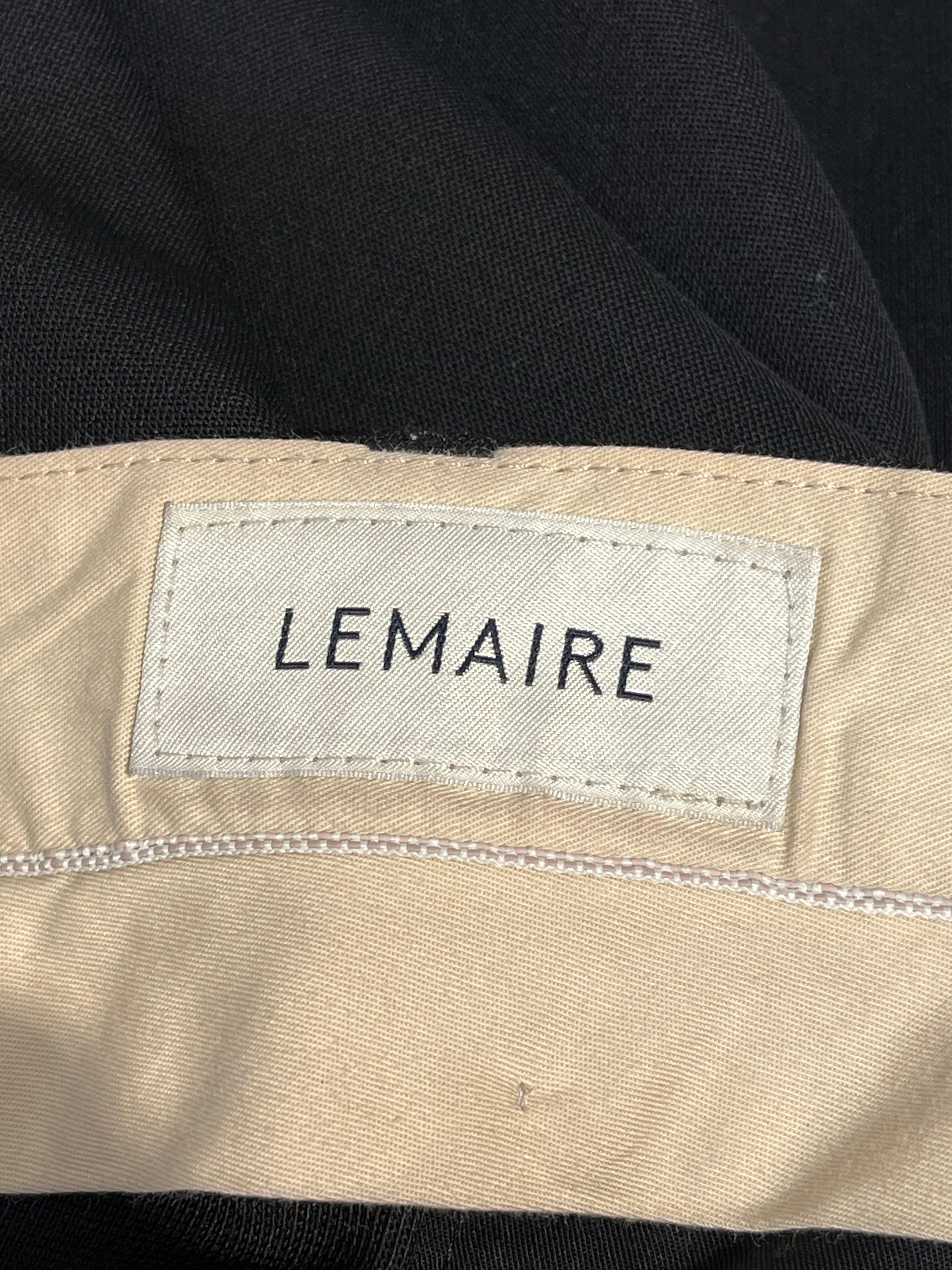 LEMAIRE/Pants/34/Cotton/BLK/tapered leg view 3